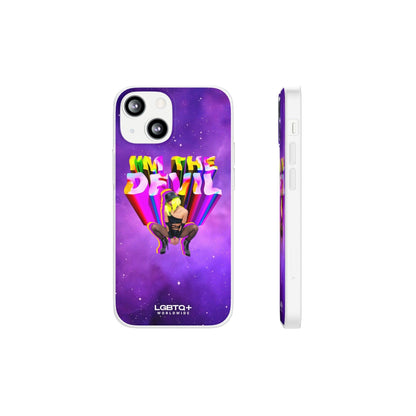 LGBTQWorldwide - ,,I AM THE DEVIL" Flexible Handyhülle Accessories, Case, iPhone, iPhone Cases, Phone accessory, Phone Cases, Samsung Cases, silikon, Valentine's Day promotion lgbtq Bekleidung Accessoires unisex Zubehör