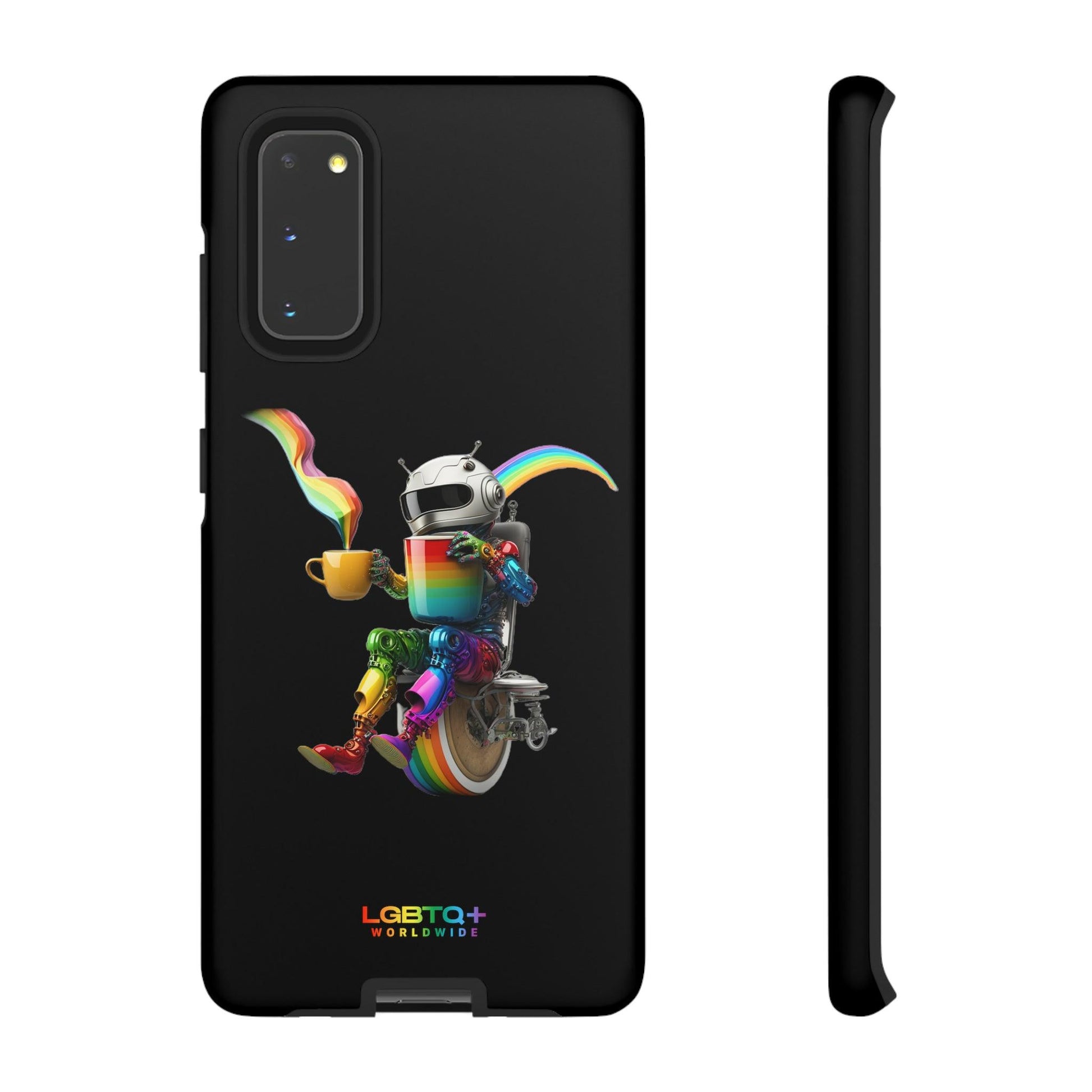 LGBTQWorldwide - ,,LUSTIGER ROBOTER" Doppelgehäuse Handyhülle Accessories, Glossy, iPhone Cases, Matte, Phone accessory, Phone Cases, Samsung Cases, tough, Valentine's Day Picks lgbtq Bekleidung Accessoires unisex Zubehör