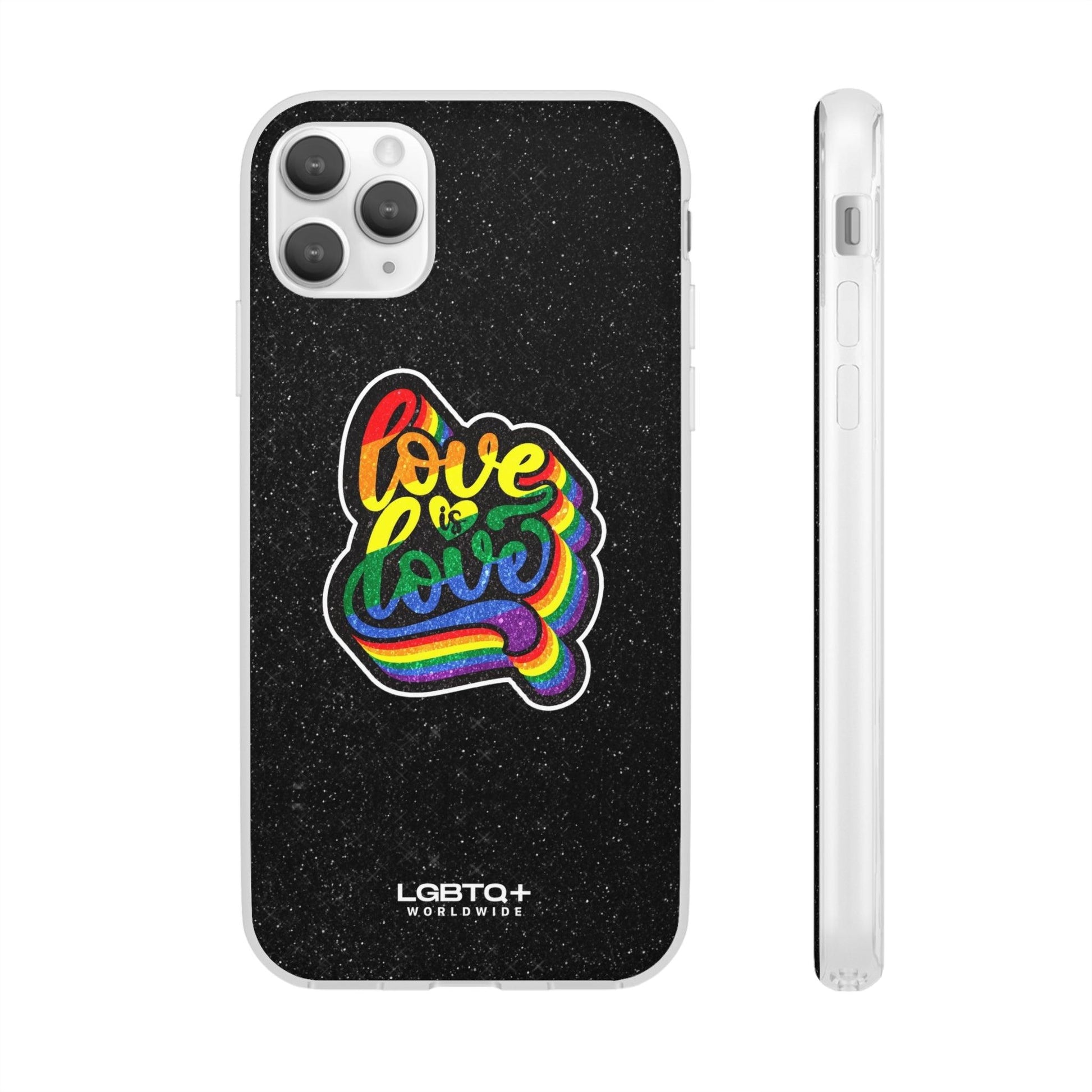 LGBTQWorldwide - ,,LIEBE IST LIEBE" Flexible Handyhülle Accessories, Case, iPhone, iPhone Cases, Phone accessory, Phone Cases, Samsung Cases, Valentine's Day promotion lgbtq Bekleidung Accessoires unisex Zubehör