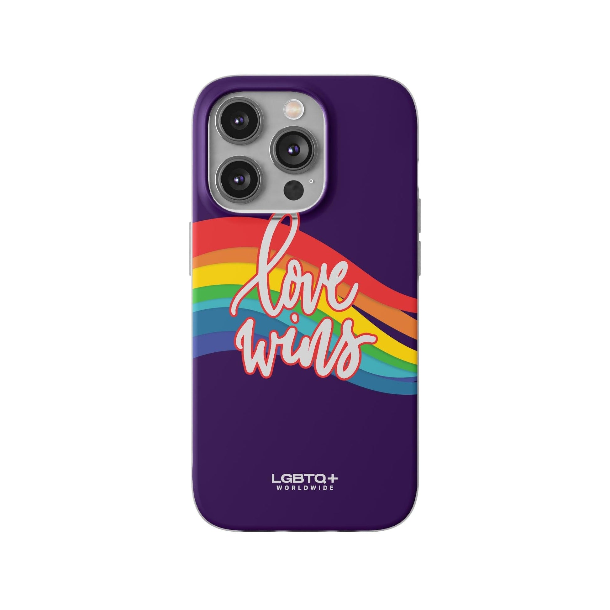 LGBTQWorldwide - ,,LIEBE GEWINNT" Flexible Handyhülle Accessories, Case, iPhone, iPhone Cases, Phone accessory, Phone Cases, Samsung Cases, silikon, Valentine's Day promotion lgbtq Bekleidung Accessoires unisex Zubehör