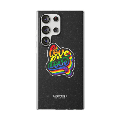 LGBTQWorldwide - ,,LIEBE IST LIEBE" Flexible Handyhülle Accessories, Case, iPhone, iPhone Cases, Phone accessory, Phone Cases, Samsung Cases, Valentine's Day promotion lgbtq Bekleidung Accessoires unisex Zubehör