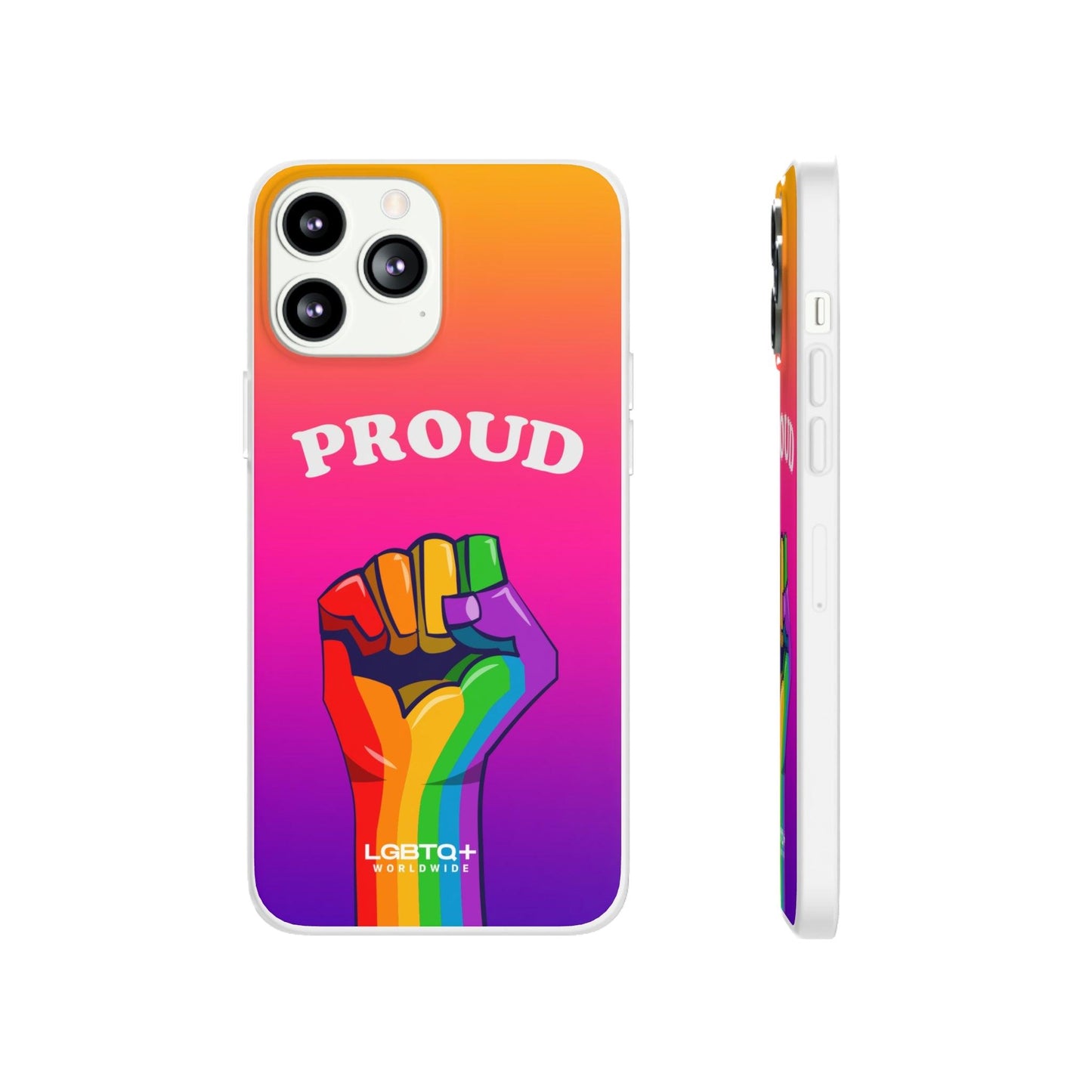 LGBTQWorldwide - ,,GLÜCKLICH" Flexible Handyhülle Accessories, Case, iPhone, iPhone Cases, Phone accessory, Phone Cases, Samsung Cases, silikon, Valentine's Day promotion lgbtq Bekleidung Accessoires unisex Zubehör