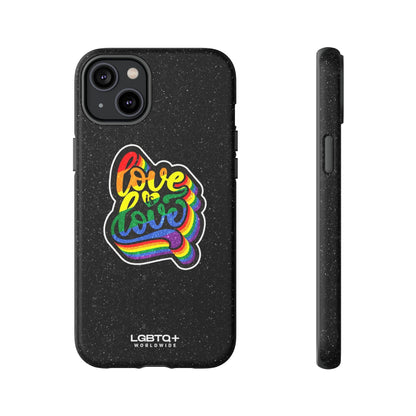 LGBTQWorldwide - ,,LOVE IS LOVE" Doppelgehäuse Handyhülle Accessories, Glossy, iPhone Cases, Matte, Phone accessory, Phone Cases, Samsung Cases, Thermo, Valentine's Day Picks lgbtq Bekleidung Accessoires unisex Zubehör