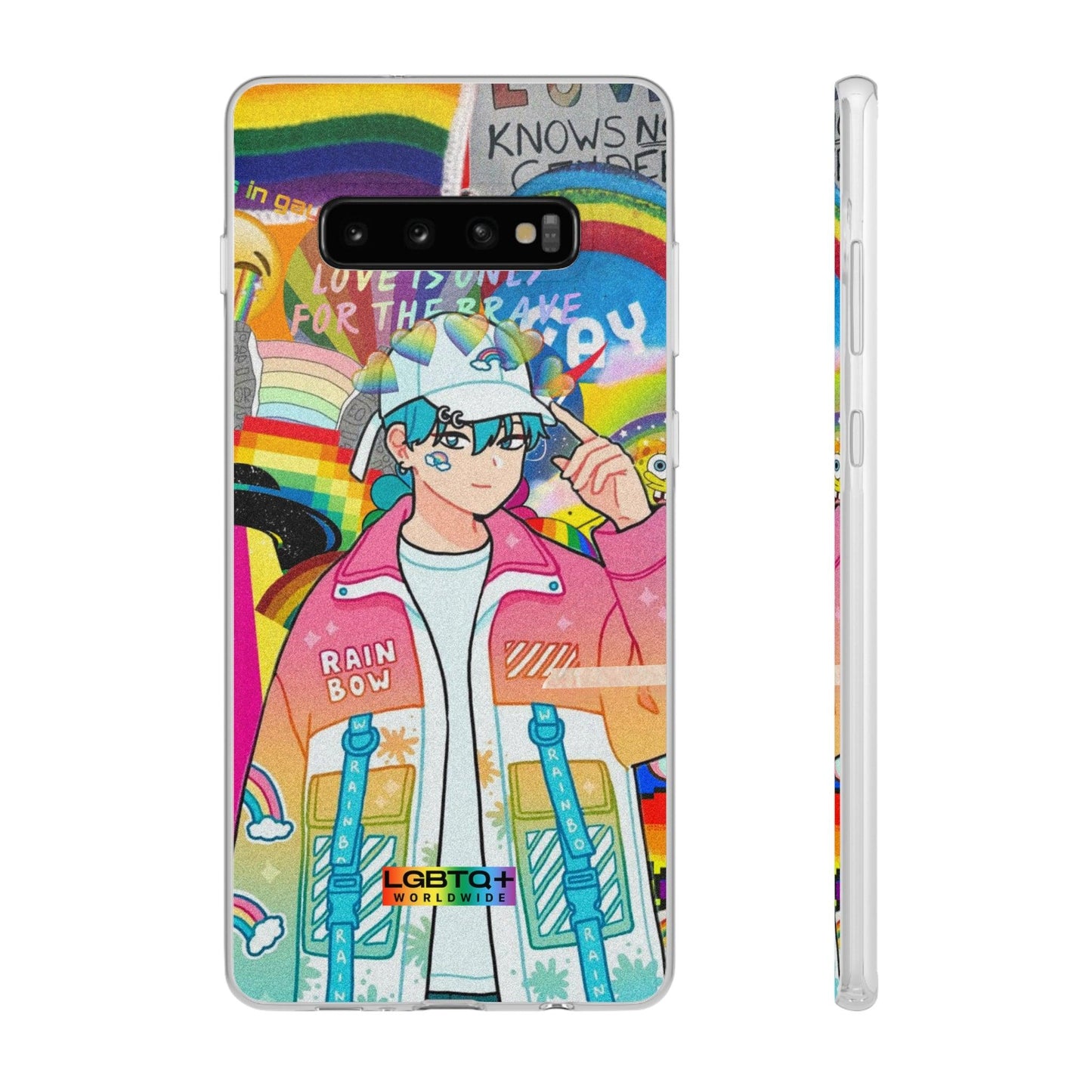 LGBTQWorldwide - ,,REGENBOGEN JUNGE" Flexible Handyhülle Accessories, Case, iPhone, iPhone Cases, Phone accessory, Phone Cases, Samsung Cases, silikon, Valentine's Day promotion lgbtq Bekleidung Accessoires unisex Zubehör