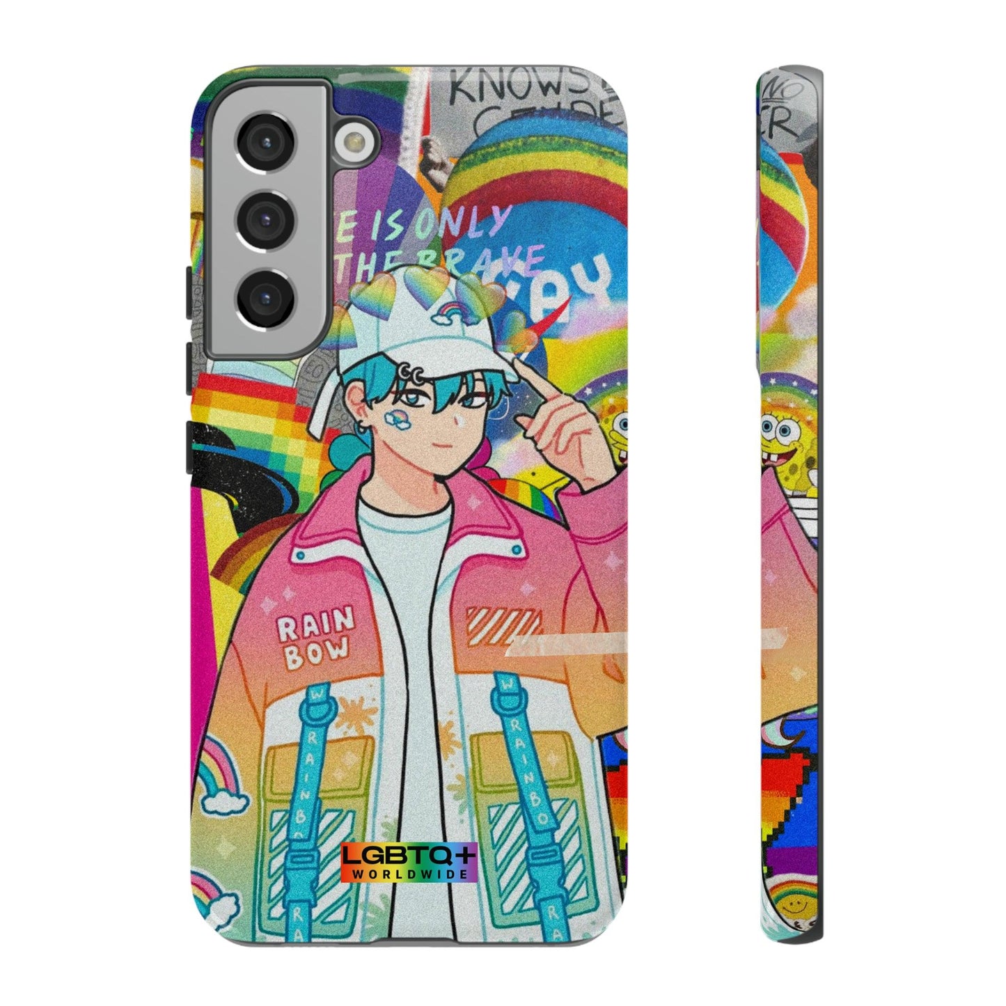 LGBTQWorldwide - ,,REGENBOGEN JUNGE" Doppelgehäuse Handyhülle Accessories, Glossy, iPhone Cases, Matte, Phone accessory, Phone Cases, Samsung Cases, Thermo, Valentine's Day Picks lgbtq Bekleidung Accessoires unisex Zubehör