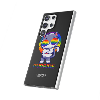 LGBTQWorldwide - ,,PURRIDE" Flexible Handyhülle Accessories, Case, iPhone, iPhone Cases, Phone accessory, Phone Cases, Samsung Cases, silikon, Valentine's Day promotion lgbtq Bekleidung Accessoires unisex Zubehör