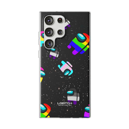 LGBTQWorldwide - ,,IMPOSTER" Flexible Handyhülle Accessories, Case, iPhone, iPhone Cases, Phone accessory, Phone Cases, Samsung Cases, silikon, Valentine's Day promotion lgbtq Bekleidung Accessoires unisex Zubehör