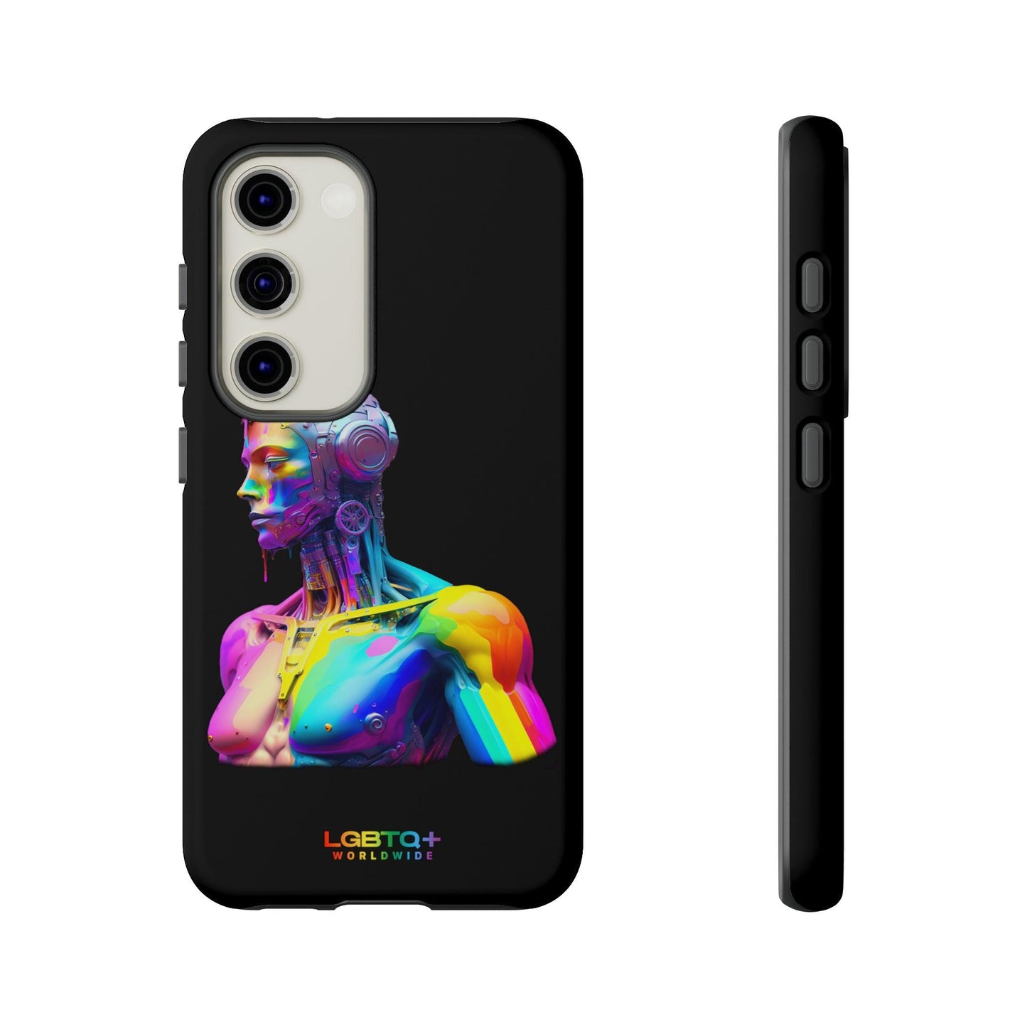 LGBTQWorldwide - ,,ZUKÜNFTIGER ROBOTER" Doppelgehäuse Handyhülle Accessories, Glossy, iPhone Cases, Matte, Phone accessory, Phone Cases, Samsung Cases, tough, Valentine's Day Picks lgbtq Bekleidung Accessoires unisex Zubehör