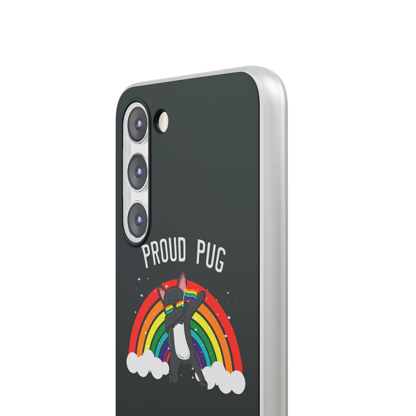 LGBTQWorldwide - ,,PROUD PUG" Flexible Handyhülle Accessories, Case, iPhone, iPhone Cases, Phone accessory, Phone Cases, Samsung Cases, silikon, Valentine's Day promotion lgbtq Bekleidung Accessoires unisex Zubehör