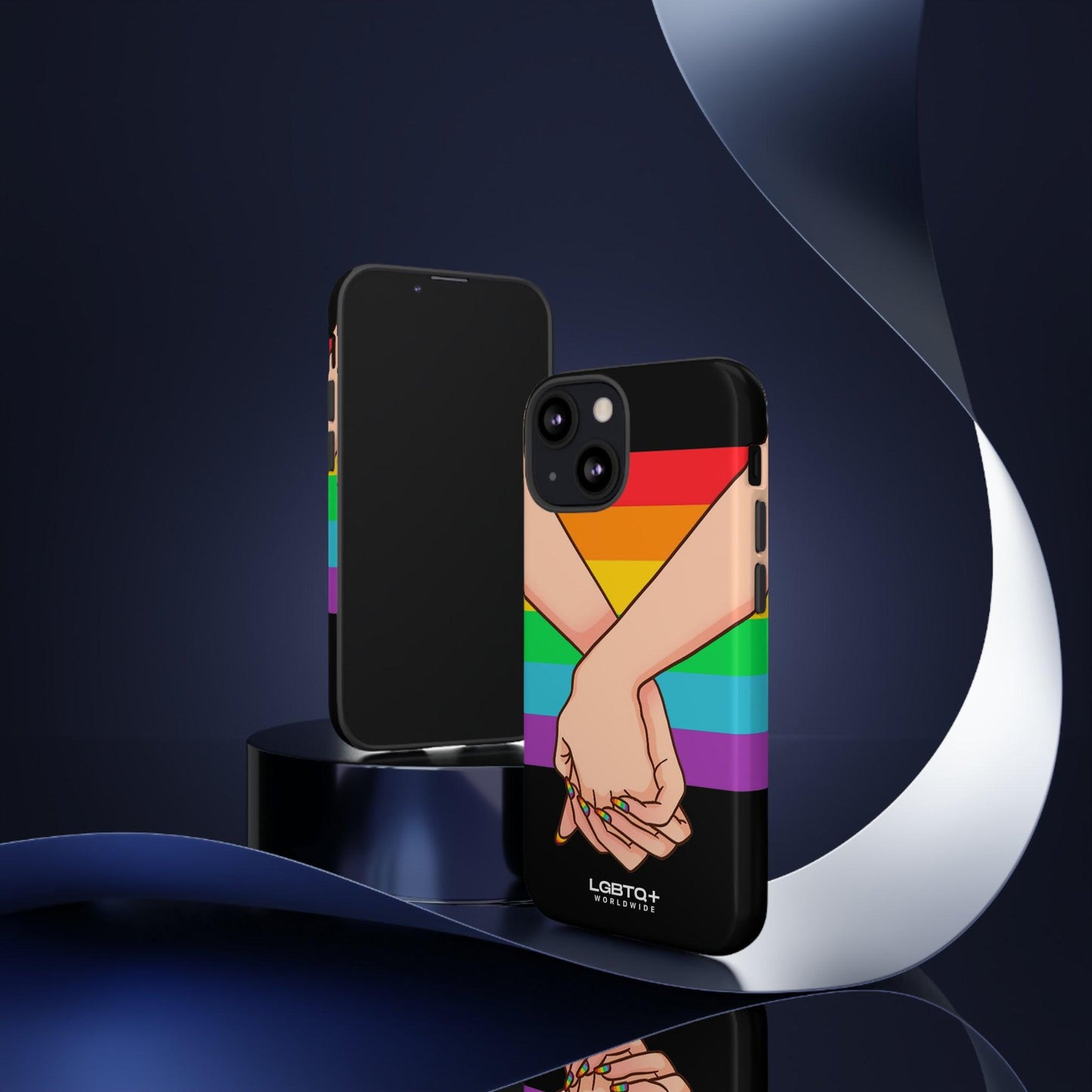 LGBTQWorldwide - ,,TOGETHER PRIDE" Doppelgehäuse Handyhülle Accessories, Glossy, iPhone Cases, Matte, Phone accessory, Phone Cases, Samsung Cases, Thermo, Valentine's Day Picks lgbtq Bekleidung Accessoires unisex Zubehör