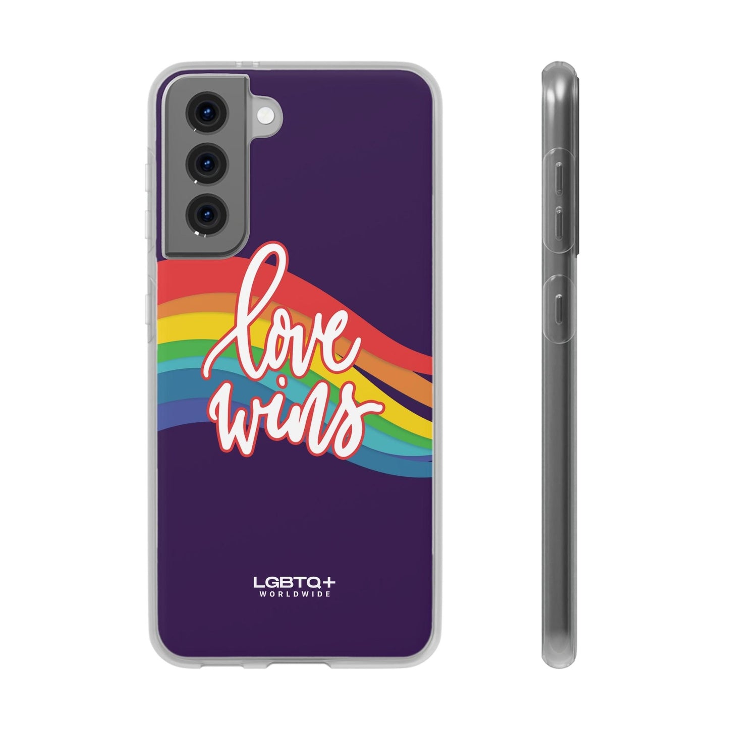 LGBTQWorldwide - ,,LIEBE GEWINNT" Flexible Handyhülle Accessories, Case, iPhone, iPhone Cases, Phone accessory, Phone Cases, Samsung Cases, silikon, Valentine's Day promotion lgbtq Bekleidung Accessoires unisex Zubehör