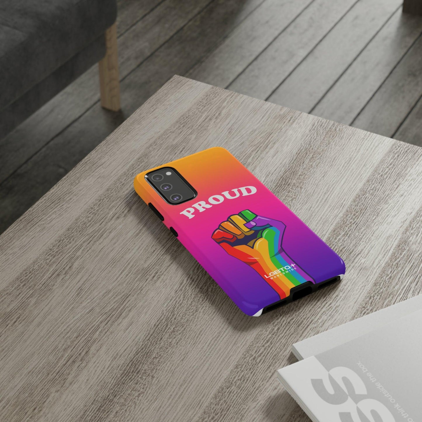 LGBTQWorldwide - ,,GLÜCKLICH" Doppelgehäuse Handyhülle Accessories, Glossy, iPhone Cases, Matte, Phone accessory, Phone Cases, Samsung Cases, Thermo, Valentine's Day Picks lgbtq Bekleidung Accessoires unisex Zubehör