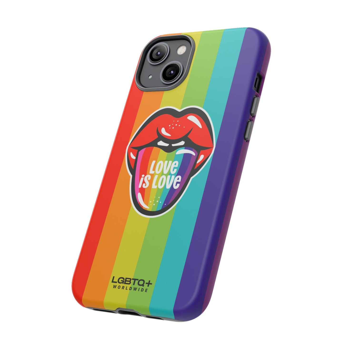 LGBTQWorldwide - ,,LIEBES ZUNGE" Doppelgehäuse Handyhülle Accessories, Glossy, iPhone Cases, Matte, Phone accessory, Phone Cases, Samsung Cases, Thermo, Valentine's Day Picks lgbtq Bekleidung Accessoires unisex Zubehör