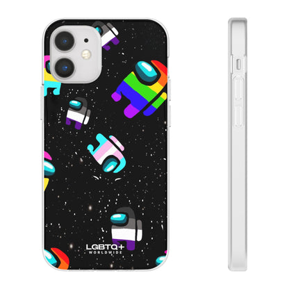 LGBTQWorldwide - ,,IMPOSTER" Flexible Handyhülle Accessories, Case, iPhone, iPhone Cases, Phone accessory, Phone Cases, Samsung Cases, silikon, Valentine's Day promotion lgbtq Bekleidung Accessoires unisex Zubehör