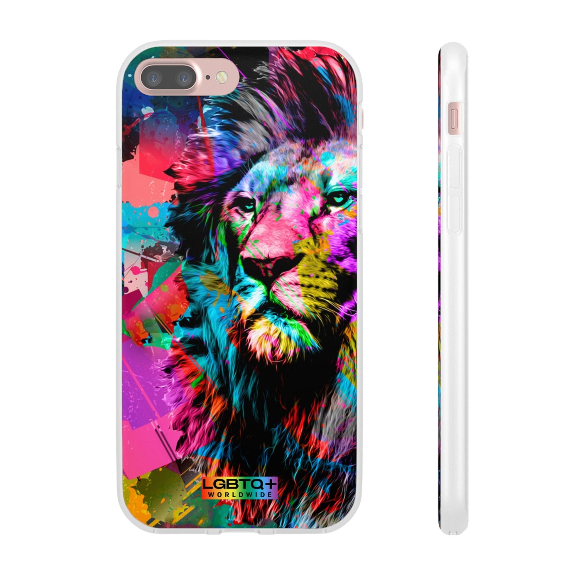 LGBTQWorldwide - ,,STARKER LÖWE" Flexible Handyhülle Accessories, Case, iPhone, iPhone Cases, Phone accessory, Phone Cases, Samsung Cases, silikon, Valentine's Day promotion lgbtq Bekleidung Accessoires unisex Zubehör