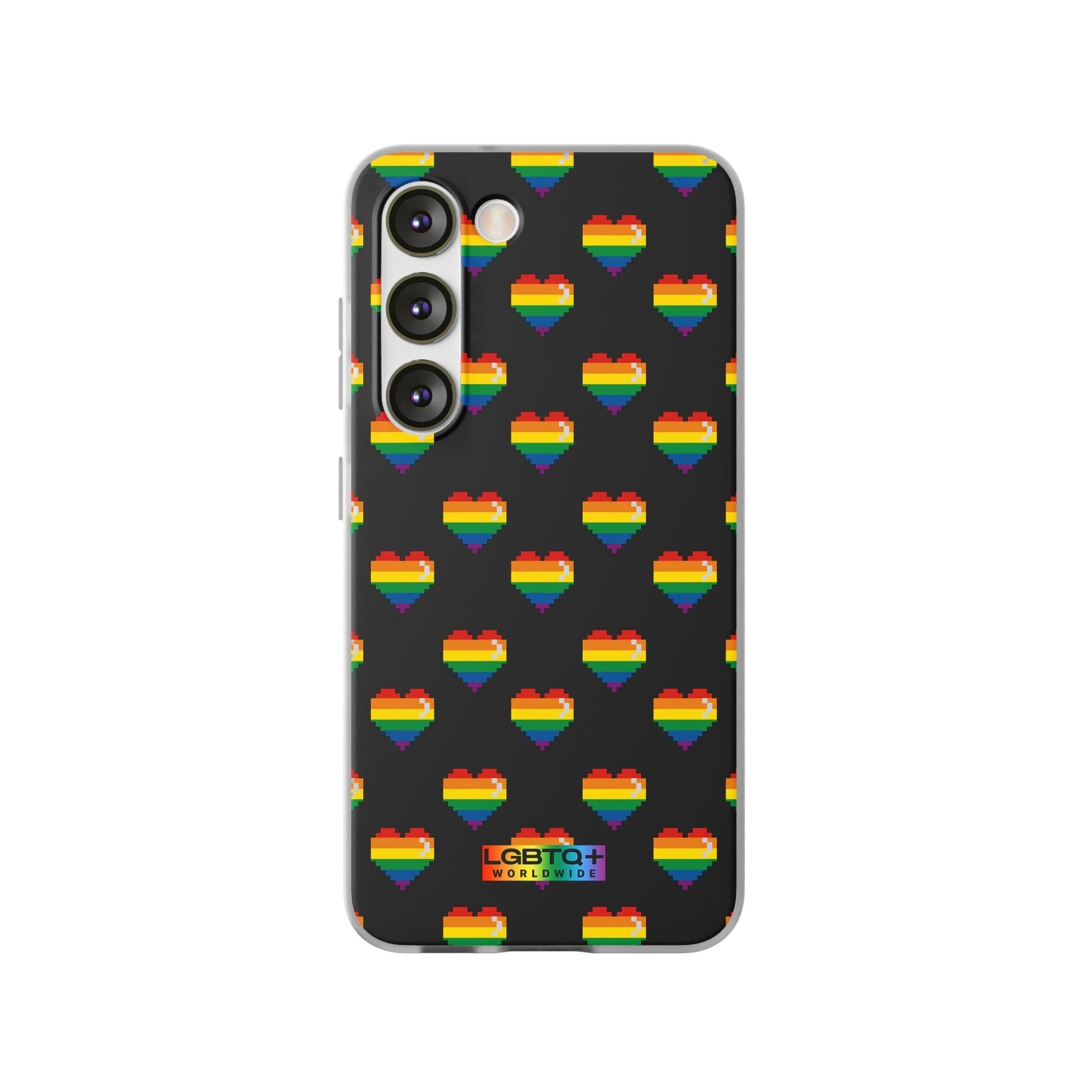 LGBTQWorldwide - ,,RETRO HERZ" Flexible Handyhülle Accessories, Case, iPhone, iPhone Cases, Phone accessory, Phone Cases, Samsung Cases, silikon, Valentine's Day promotion lgbtq Bekleidung Accessoires unisex Zubehör