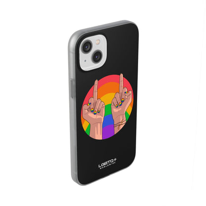 LGBTQWorldwide - ,,GIVE A FUCK" Flexible Handyhülle Accessories, Case, iPhone, iPhone Cases, Phone accessory, Phone Cases, Samsung Cases, silikon, Valentine's Day promotion lgbtq Bekleidung Accessoires unisex Zubehör