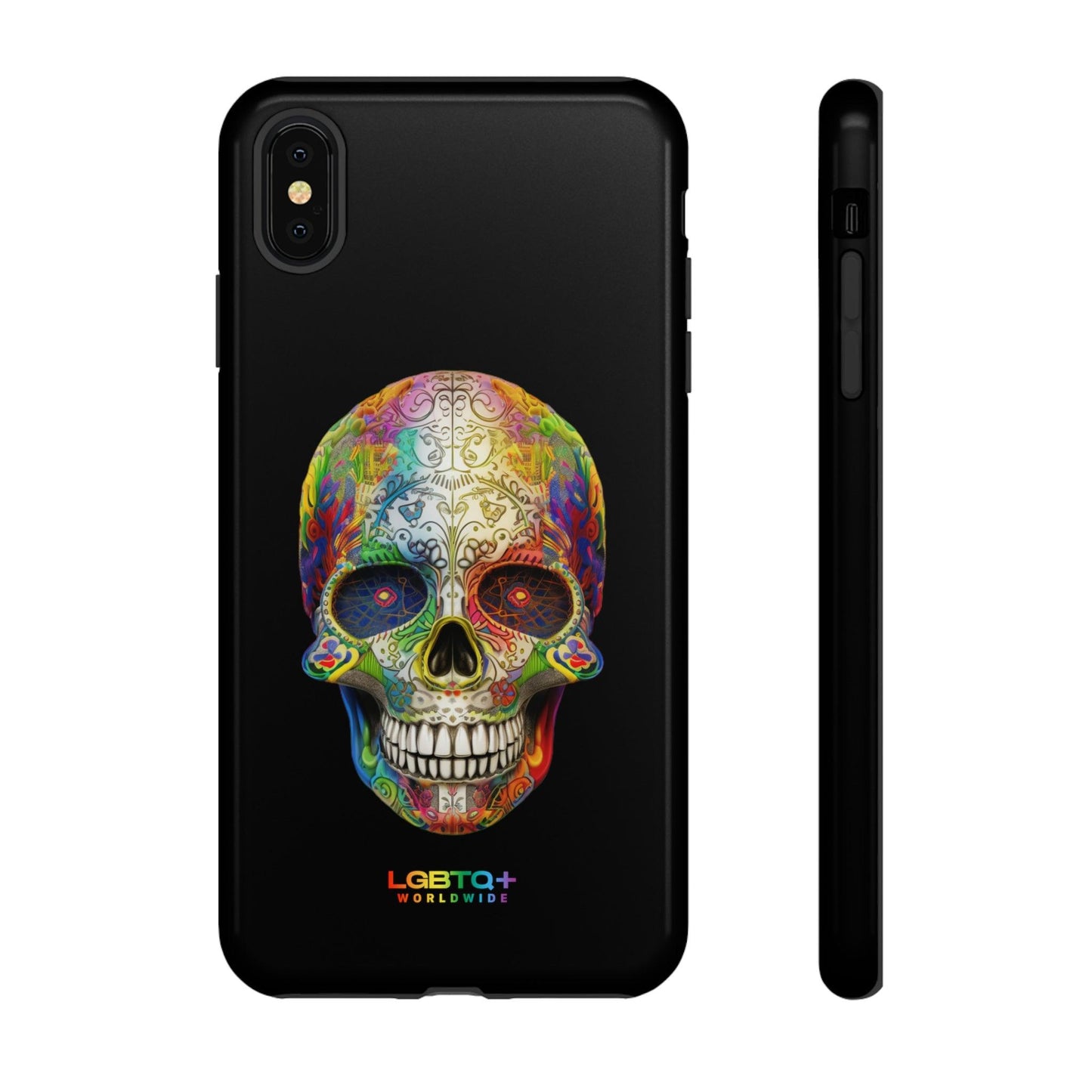 LGBTQWorldwide - ,,SKULL HEAD" Doppelgehäuse Handyhülle Accessories, Glossy, iPhone Cases, Matte, Phone accessory, Phone Cases, Samsung Cases, tough, Valentine's Day Picks lgbtq Bekleidung Accessoires unisex Zubehör