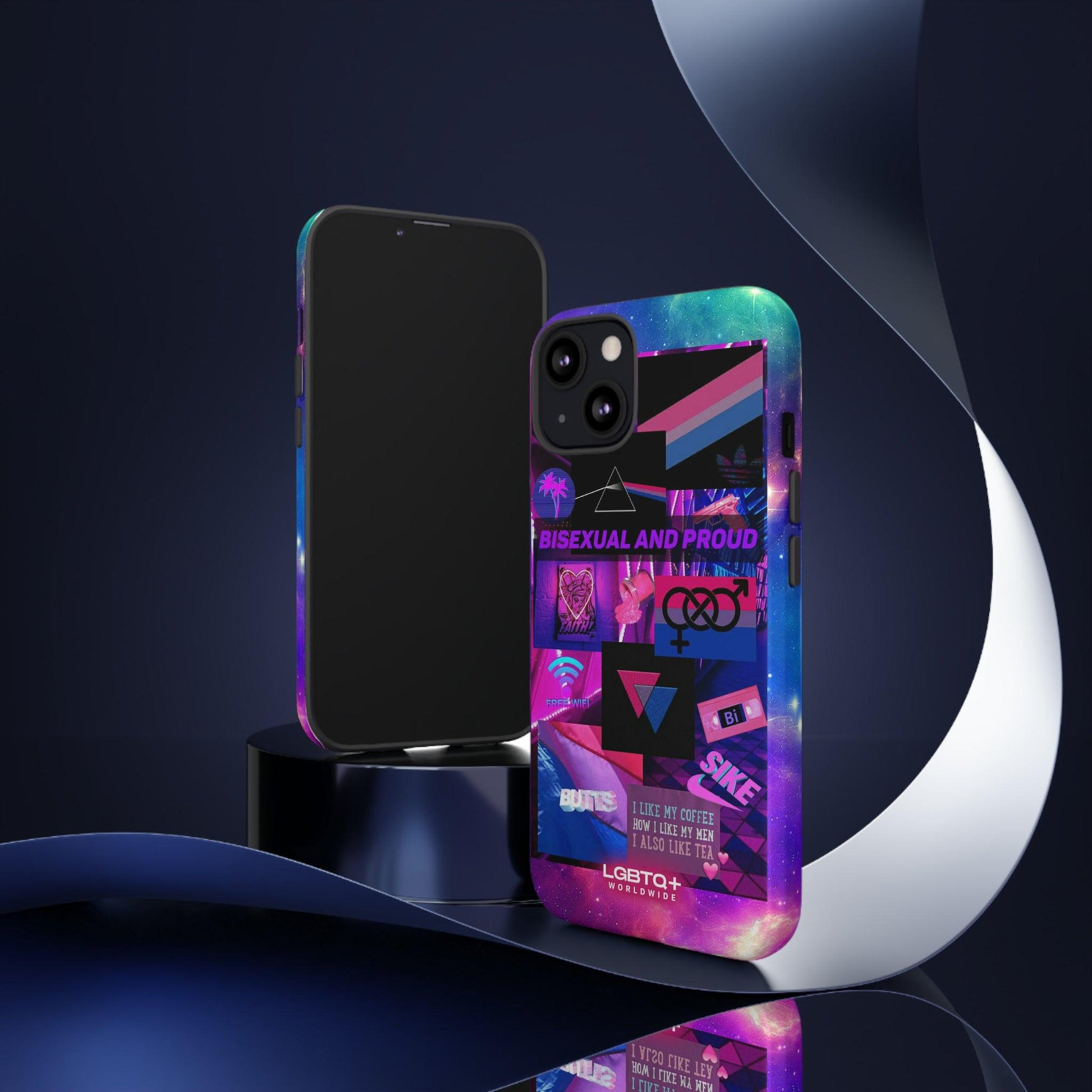 LGBTQWorldwide - ,,BISEXUAL" Doppelgehäuse Handyhülle Accessories, Glossy, iPhone Cases, Matte, Phone accessory, Phone Cases, Samsung Cases, Thermo, Valentine's Day Picks lgbtq Bekleidung Accessoires unisex Zubehör