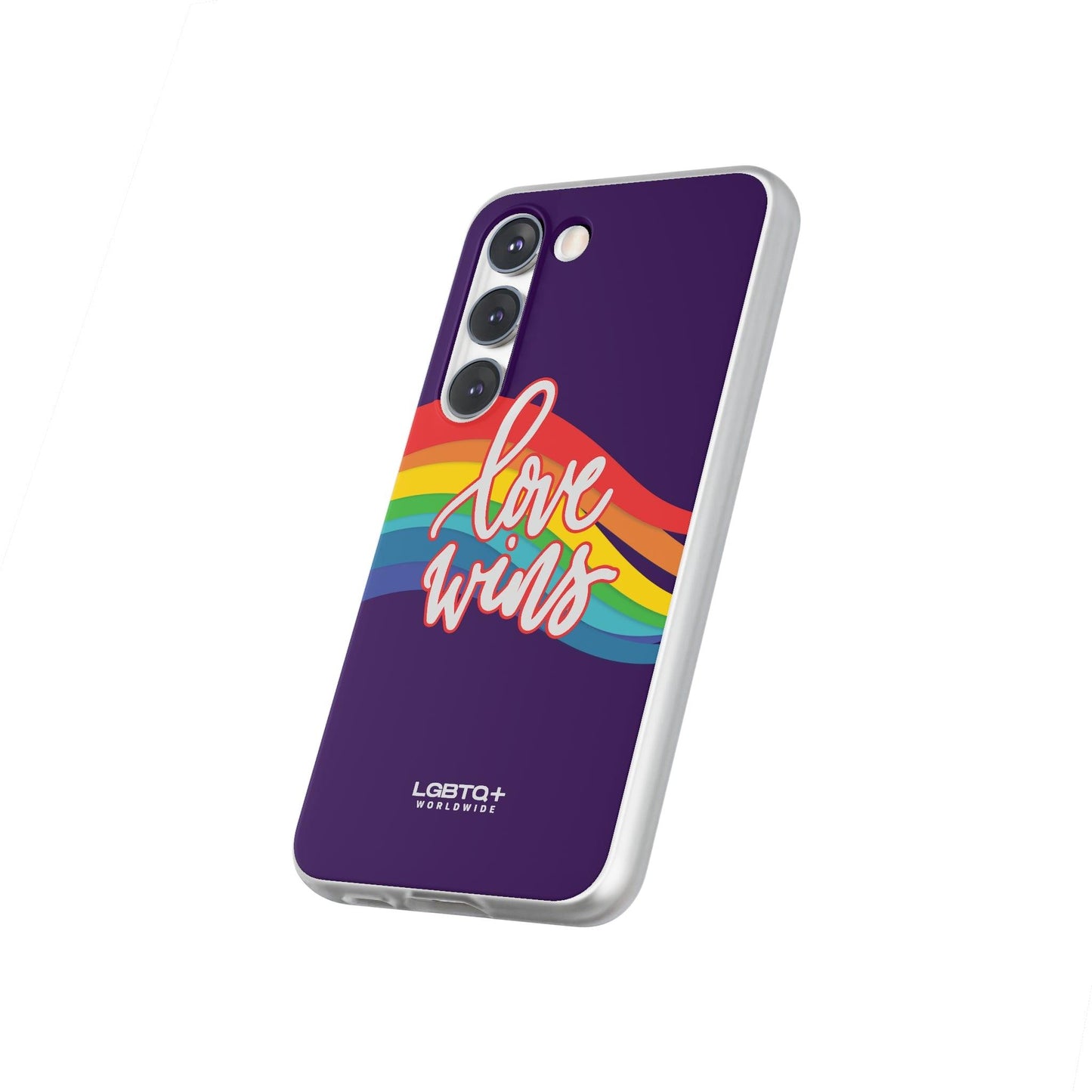 LGBTQWorldwide - ,,LIEBE GEWINNT" Flexible Handyhülle Accessories, Case, iPhone, iPhone Cases, Phone accessory, Phone Cases, Samsung Cases, silikon, Valentine's Day promotion lgbtq Bekleidung Accessoires unisex Zubehör