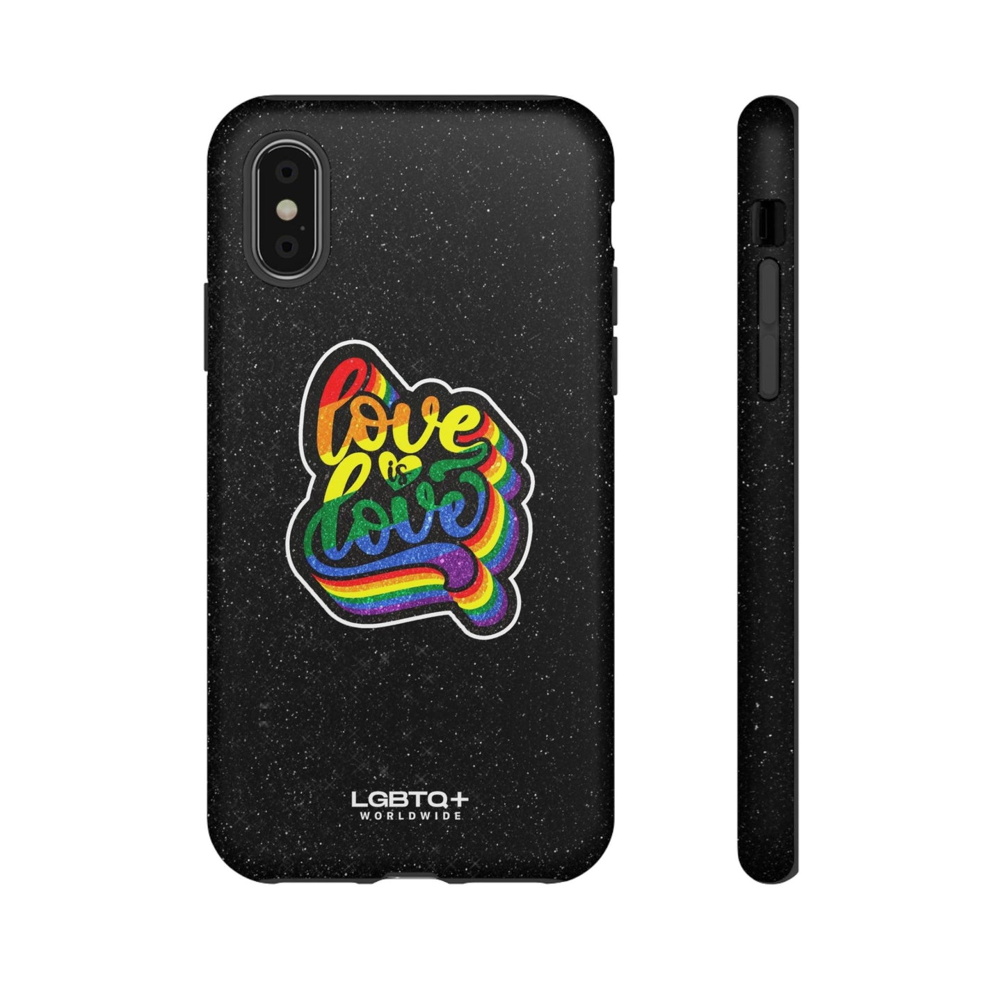 LGBTQWorldwide - ,,LOVE IS LOVE" Doppelgehäuse Handyhülle Accessories, Glossy, iPhone Cases, Matte, Phone accessory, Phone Cases, Samsung Cases, Thermo, Valentine's Day Picks lgbtq Bekleidung Accessoires unisex Zubehör