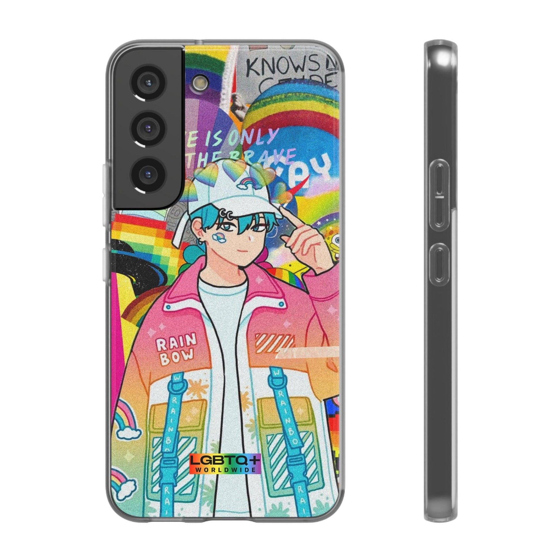 LGBTQWorldwide - ,,REGENBOGEN JUNGE" Flexible Handyhülle Accessories, Case, iPhone, iPhone Cases, Phone accessory, Phone Cases, Samsung Cases, silikon, Valentine's Day promotion lgbtq Bekleidung Accessoires unisex Zubehör