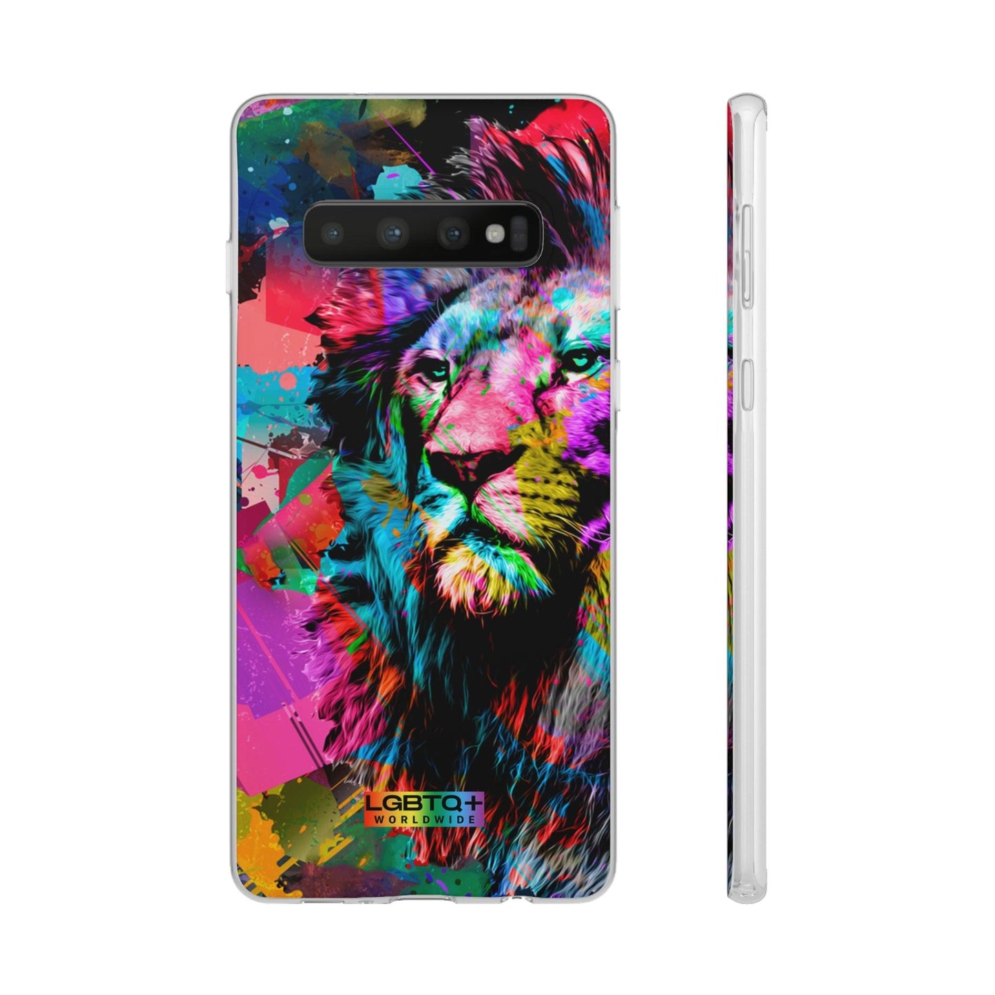 LGBTQWorldwide - ,,STARKER LÖWE" Flexible Handyhülle Accessories, Case, iPhone, iPhone Cases, Phone accessory, Phone Cases, Samsung Cases, silikon, Valentine's Day promotion lgbtq Bekleidung Accessoires unisex Zubehör