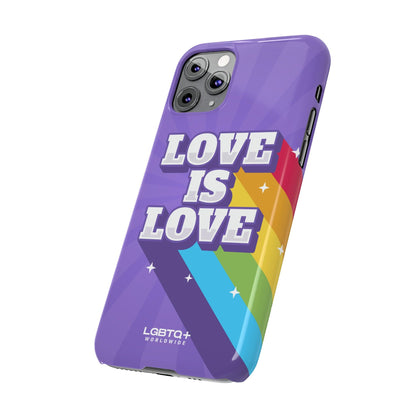 LGBTQWorldwide - ,,LOVE IS LOVE" Handyhülle Accessories, Back-to-School, card, Glossy, iPhone, iPhone Cases, Phone accessory, Phone Cases, Samsung Cases, Slim lgbtq Bekleidung Accessoires unisex Zubehör