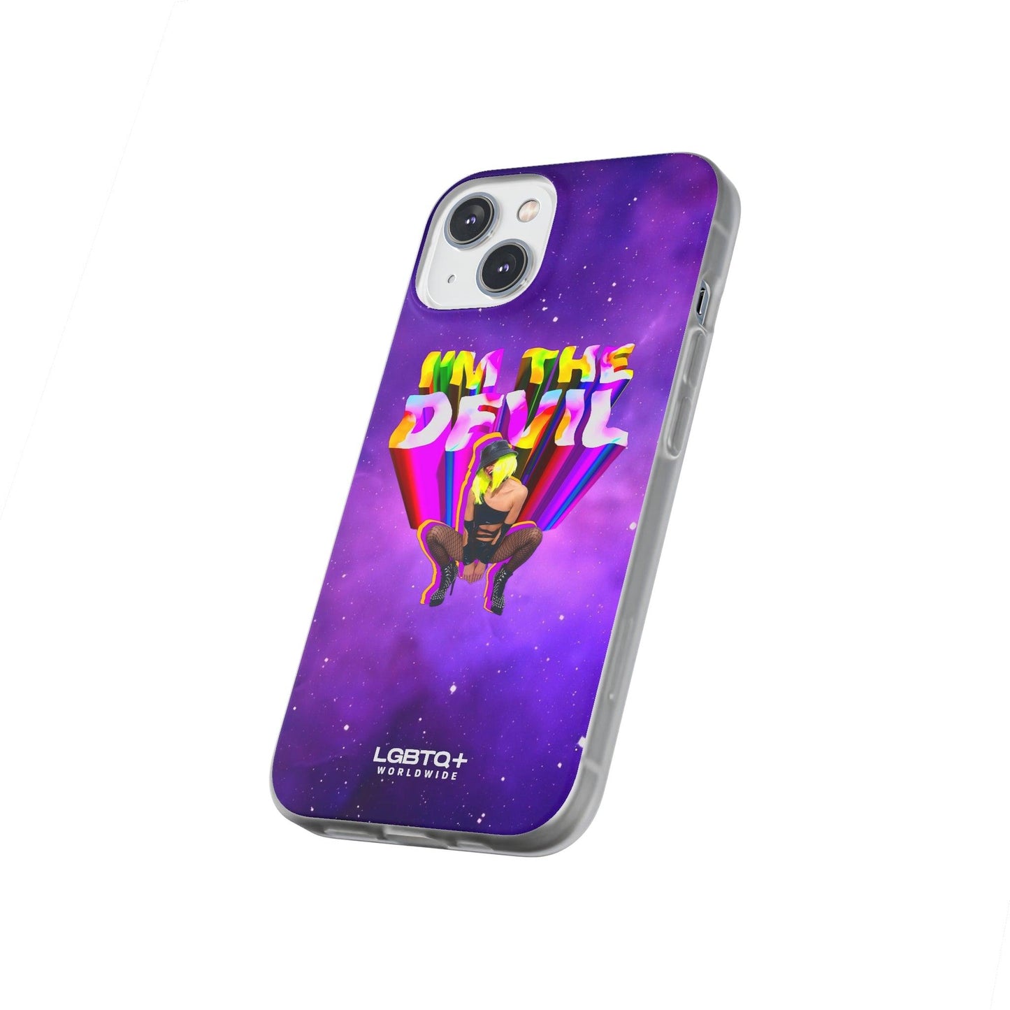 LGBTQWorldwide - ,,I AM THE DEVIL" Flexible Handyhülle Accessories, Case, iPhone, iPhone Cases, Phone accessory, Phone Cases, Samsung Cases, silikon, Valentine's Day promotion lgbtq Bekleidung Accessoires unisex Zubehör