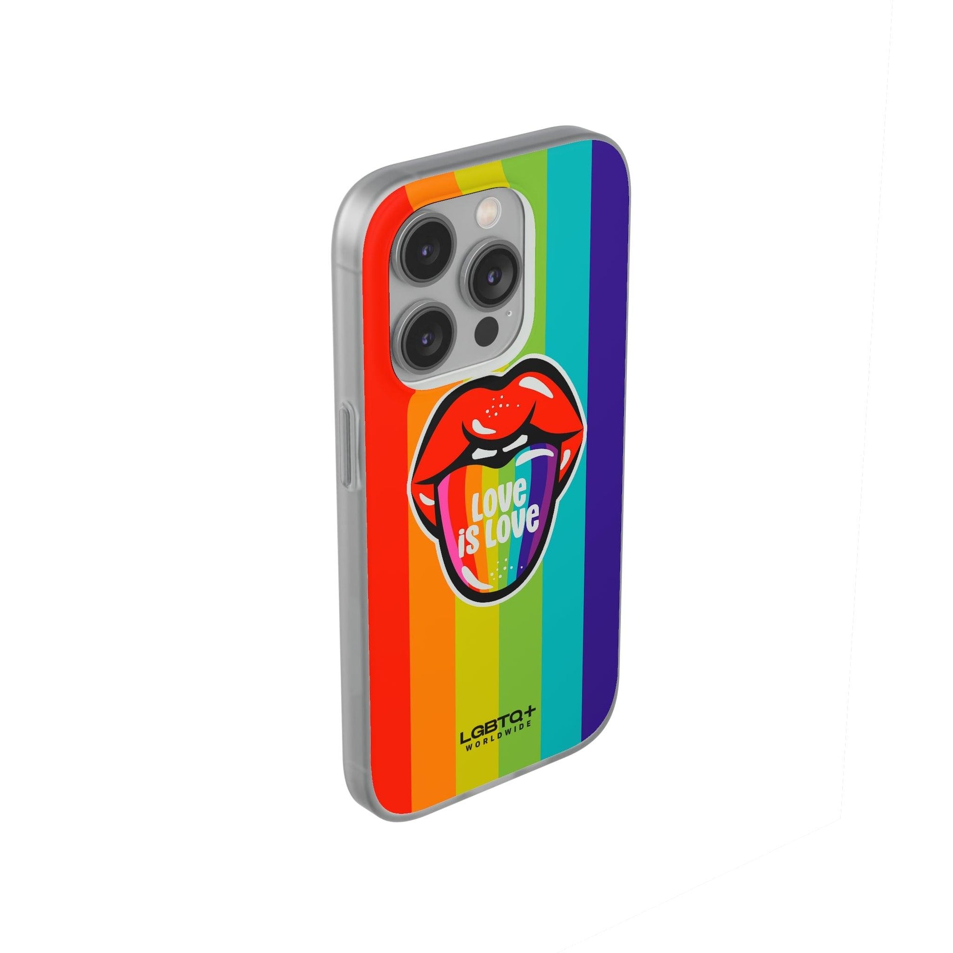 LGBTQWorldwide - ,,LIEBES ZUNGE" Flexible Handyhülle Accessories, Case, iPhone, iPhone Cases, Phone accessory, Phone Cases, Samsung Cases, silikon, Valentine's Day promotion lgbtq Bekleidung Accessoires unisex Zubehör