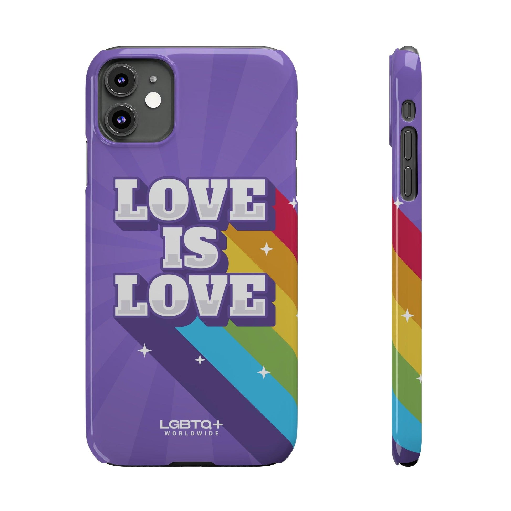 LGBTQWorldwide - ,,LOVE IS LOVE" Handyhülle Accessories, Back-to-School, card, Glossy, iPhone, iPhone Cases, Phone accessory, Phone Cases, Samsung Cases, Slim lgbtq Bekleidung Accessoires unisex Zubehör