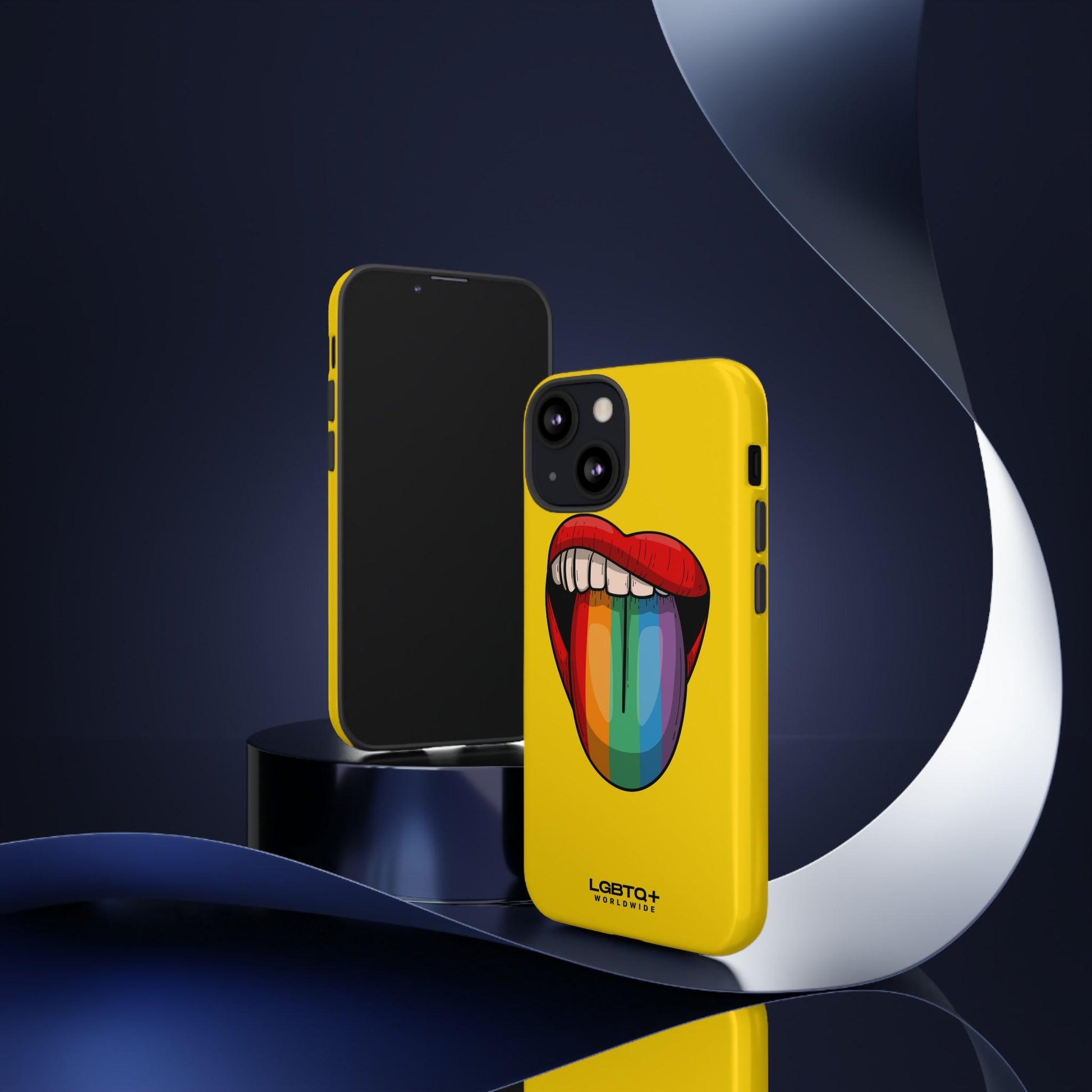 LGBTQWorldwide - ,,ZUNGE" Doppelgehäuse Handyhülle Accessories, Glossy, iPhone Cases, Matte, Phone accessory, Phone Cases, Samsung Cases, Thermo, Valentine's Day Picks lgbtq Bekleidung Accessoires unisex Zubehör