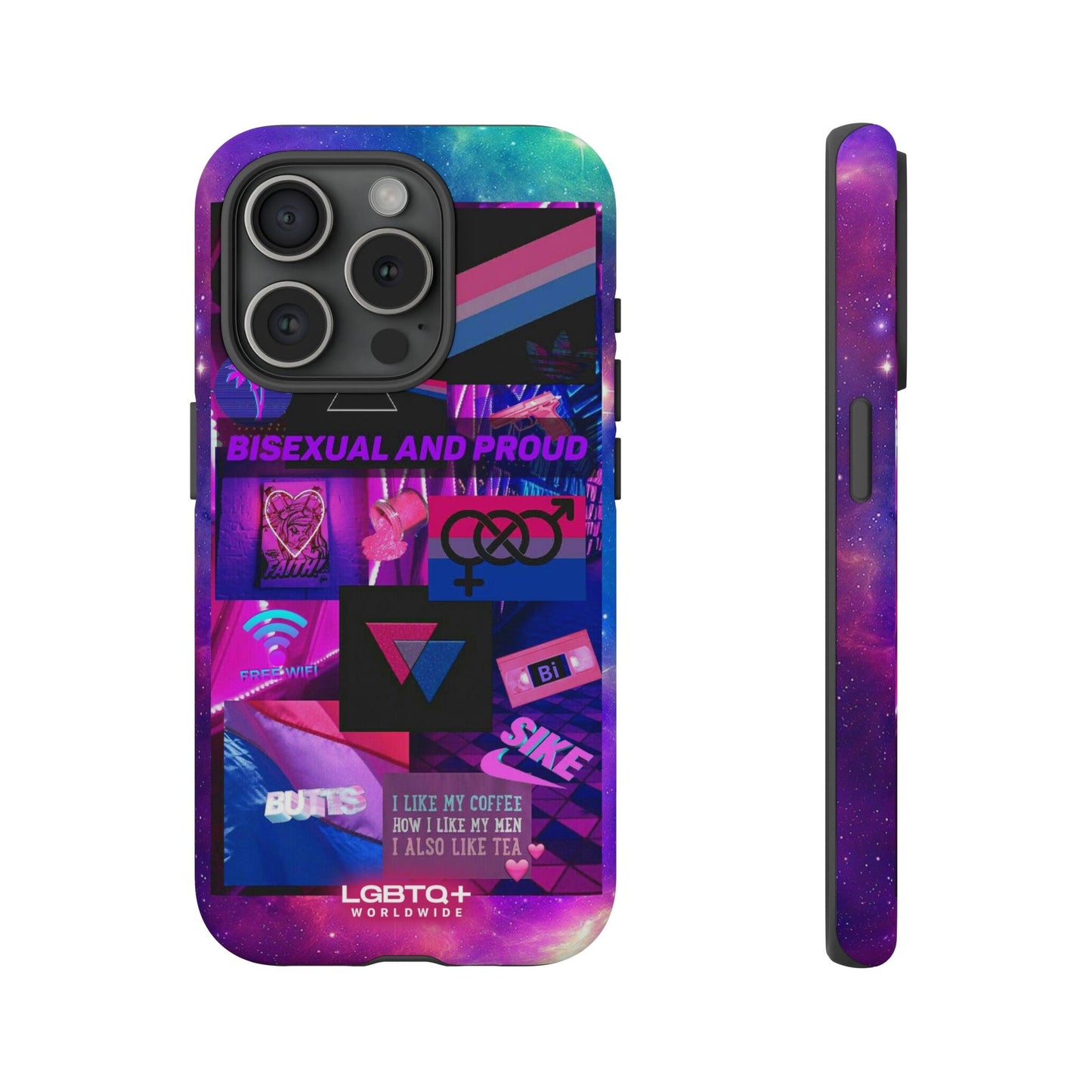 LGBTQWorldwide - ,,BISEXUAL" Doppelgehäuse Handyhülle Accessories, Glossy, iPhone Cases, Matte, Phone accessory, Phone Cases, Samsung Cases, Thermo, Valentine's Day Picks lgbtq Bekleidung Accessoires unisex Zubehör