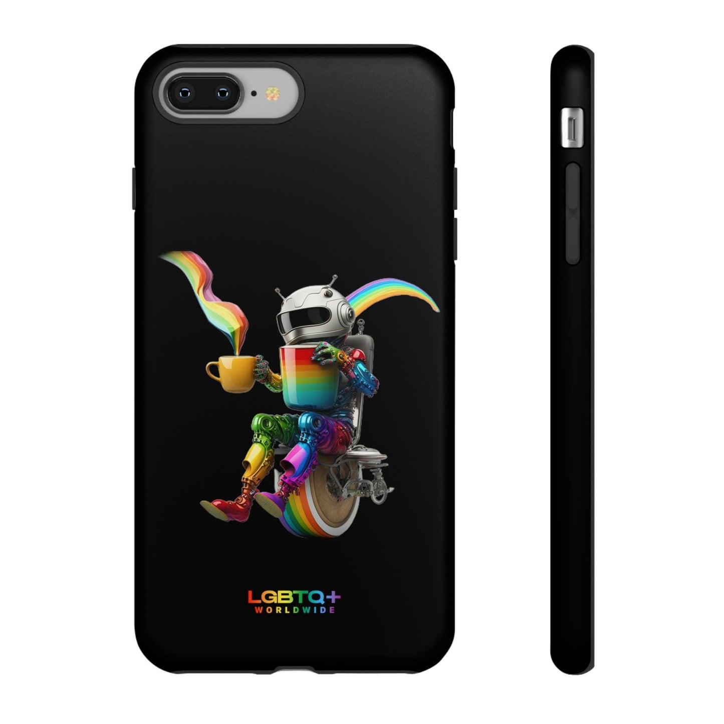 LGBTQWorldwide - ,,LUSTIGER ROBOTER" Doppelgehäuse Handyhülle Accessories, Glossy, iPhone Cases, Matte, Phone accessory, Phone Cases, Samsung Cases, tough, Valentine's Day Picks lgbtq Bekleidung Accessoires unisex Zubehör