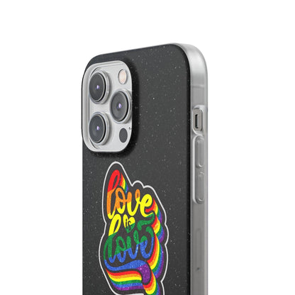 LGBTQWorldwide - ,,LIEBE IST LIEBE" Flexible Handyhülle Accessories, Case, iPhone, iPhone Cases, Phone accessory, Phone Cases, Samsung Cases, Valentine's Day promotion lgbtq Bekleidung Accessoires unisex Zubehör