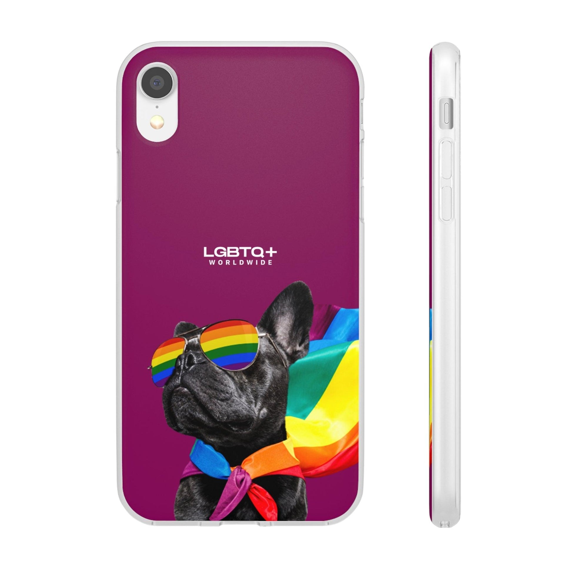 LGBTQWorldwide - ,,GLÜCKLICHER HUND" Flexible Handyhülle Accessories, Case, iPhone, iPhone Cases, Phone accessory, Phone Cases, Samsung Cases, silikon, Valentine's Day promotion lgbtq Bekleidung Accessoires unisex Zubehör