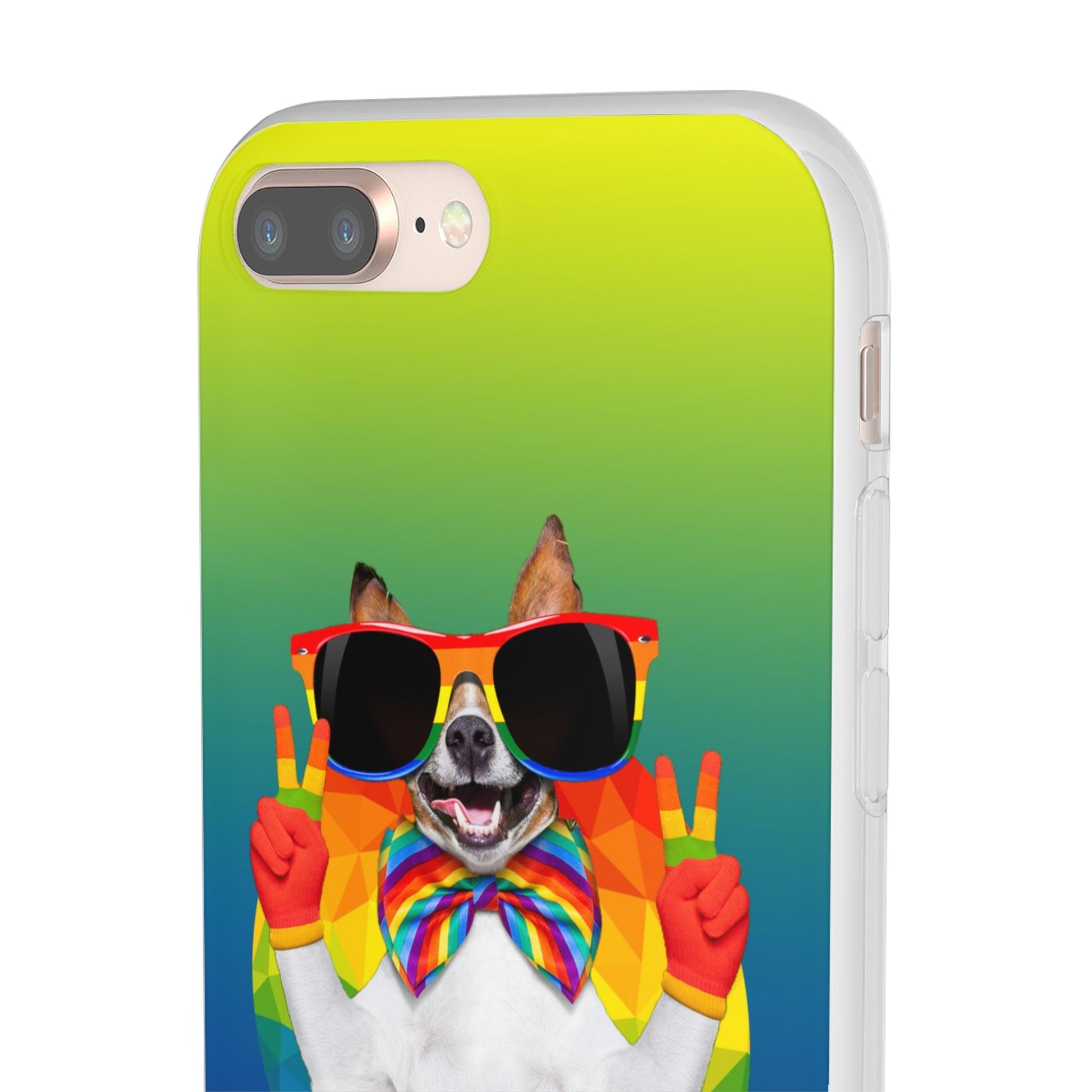 LGBTQWorldwide - ,,GLÜCKLICHER HUND" Flexible Handyhülle Accessories, Case, iPhone, iPhone Cases, Phone accessory, Phone Cases, Samsung Cases, silikon, Valentine's Day promotion lgbtq Bekleidung Accessoires unisex Zubehör