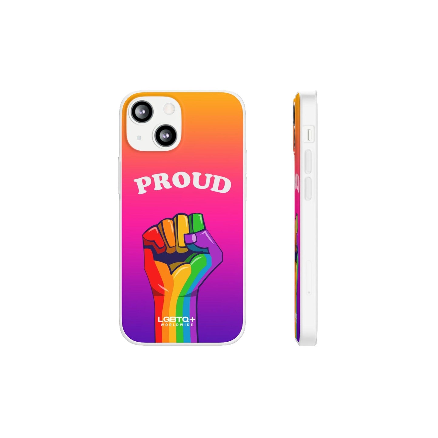 LGBTQWorldwide - ,,GLÜCKLICH" Flexible Handyhülle Accessories, Case, iPhone, iPhone Cases, Phone accessory, Phone Cases, Samsung Cases, silikon, Valentine's Day promotion lgbtq Bekleidung Accessoires unisex Zubehör