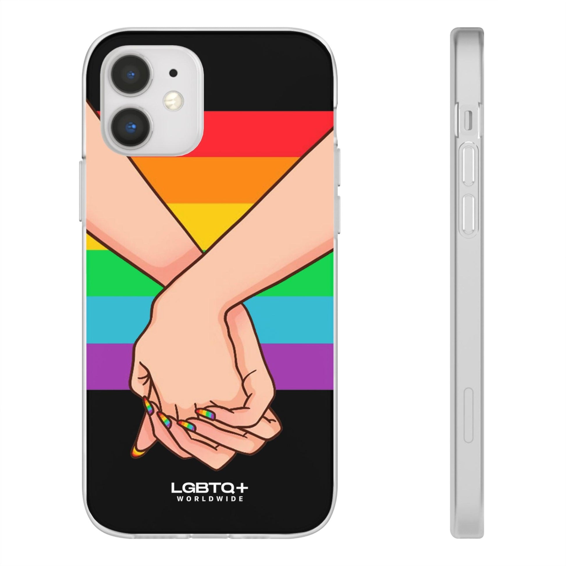 LGBTQWorldwide - ,,TOGETHER PRIDE" Flexible Handyhülle Accessories, Case, iPhone, iPhone Cases, Phone accessory, Phone Cases, Samsung Cases, silikon, Valentine's Day promotion lgbtq Bekleidung Accessoires unisex Zubehör