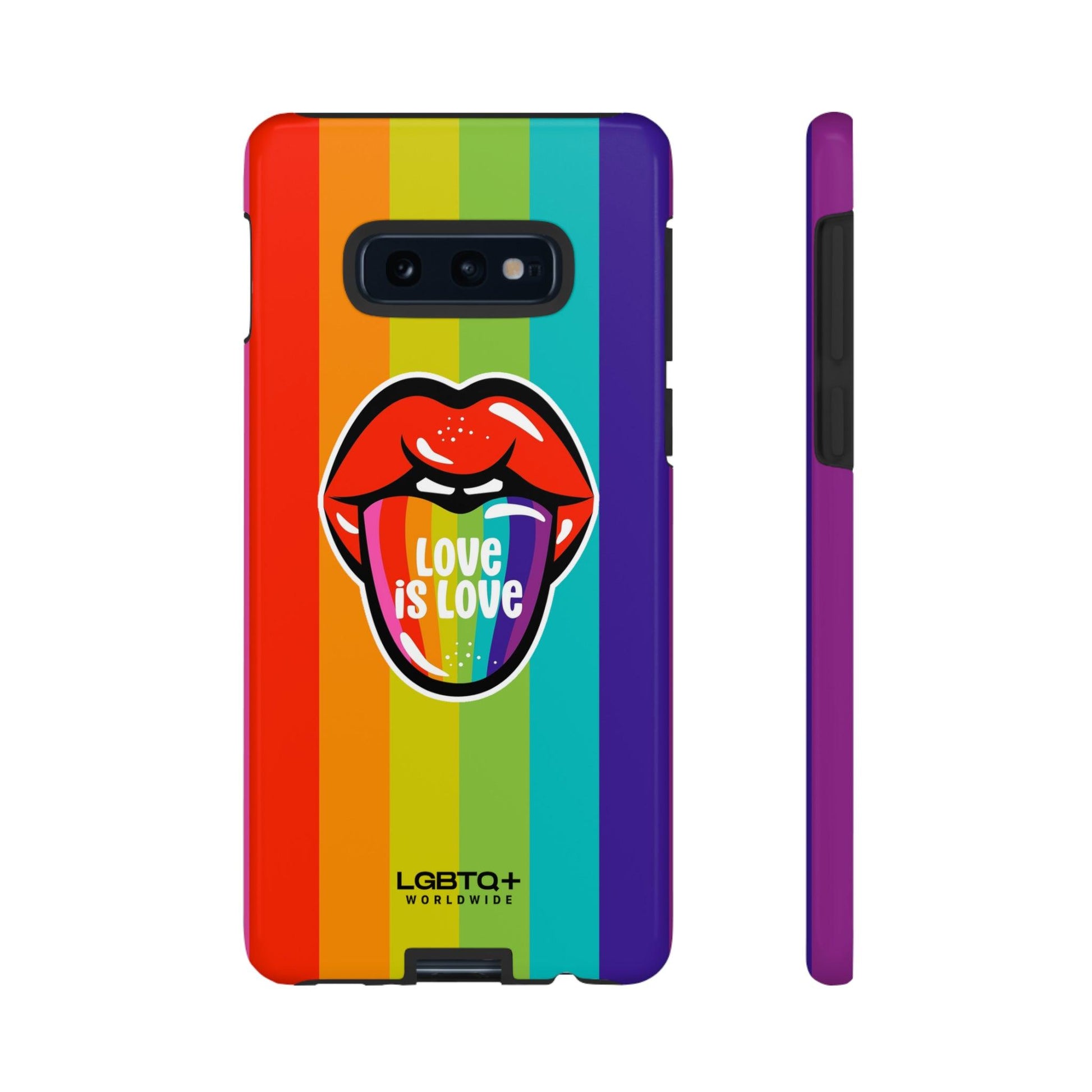 LGBTQWorldwide - ,,LIEBES ZUNGE" Doppelgehäuse Handyhülle Accessories, Glossy, iPhone Cases, Matte, Phone accessory, Phone Cases, Samsung Cases, Thermo, Valentine's Day Picks lgbtq Bekleidung Accessoires unisex Zubehör