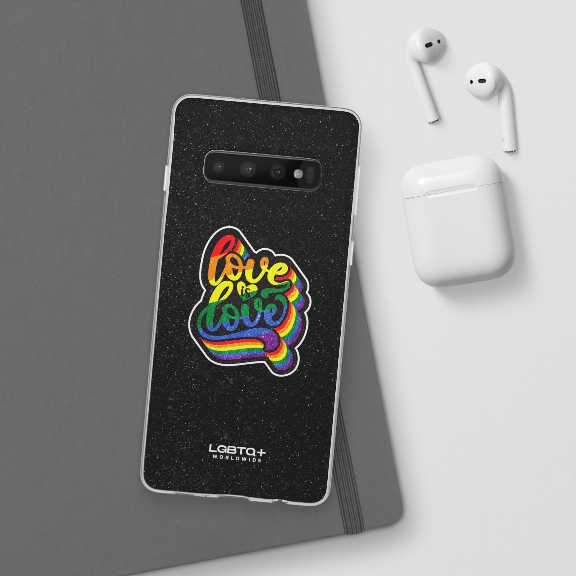 LGBTQWorldwide - ,,LIEBE IST LIEBE" Flexible Handyhülle Accessories, Case, iPhone, iPhone Cases, Phone accessory, Phone Cases, Samsung Cases, Valentine's Day promotion lgbtq Bekleidung Accessoires unisex Zubehör