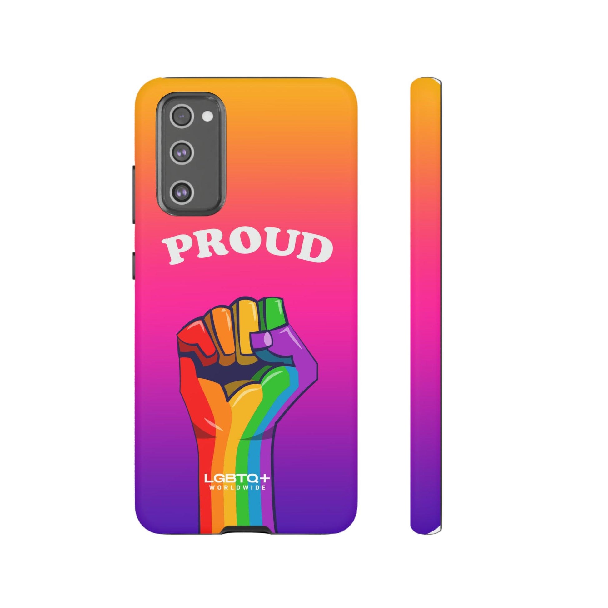 LGBTQWorldwide - ,,GLÜCKLICH" Doppelgehäuse Handyhülle Accessories, Glossy, iPhone Cases, Matte, Phone accessory, Phone Cases, Samsung Cases, Thermo, Valentine's Day Picks lgbtq Bekleidung Accessoires unisex Zubehör