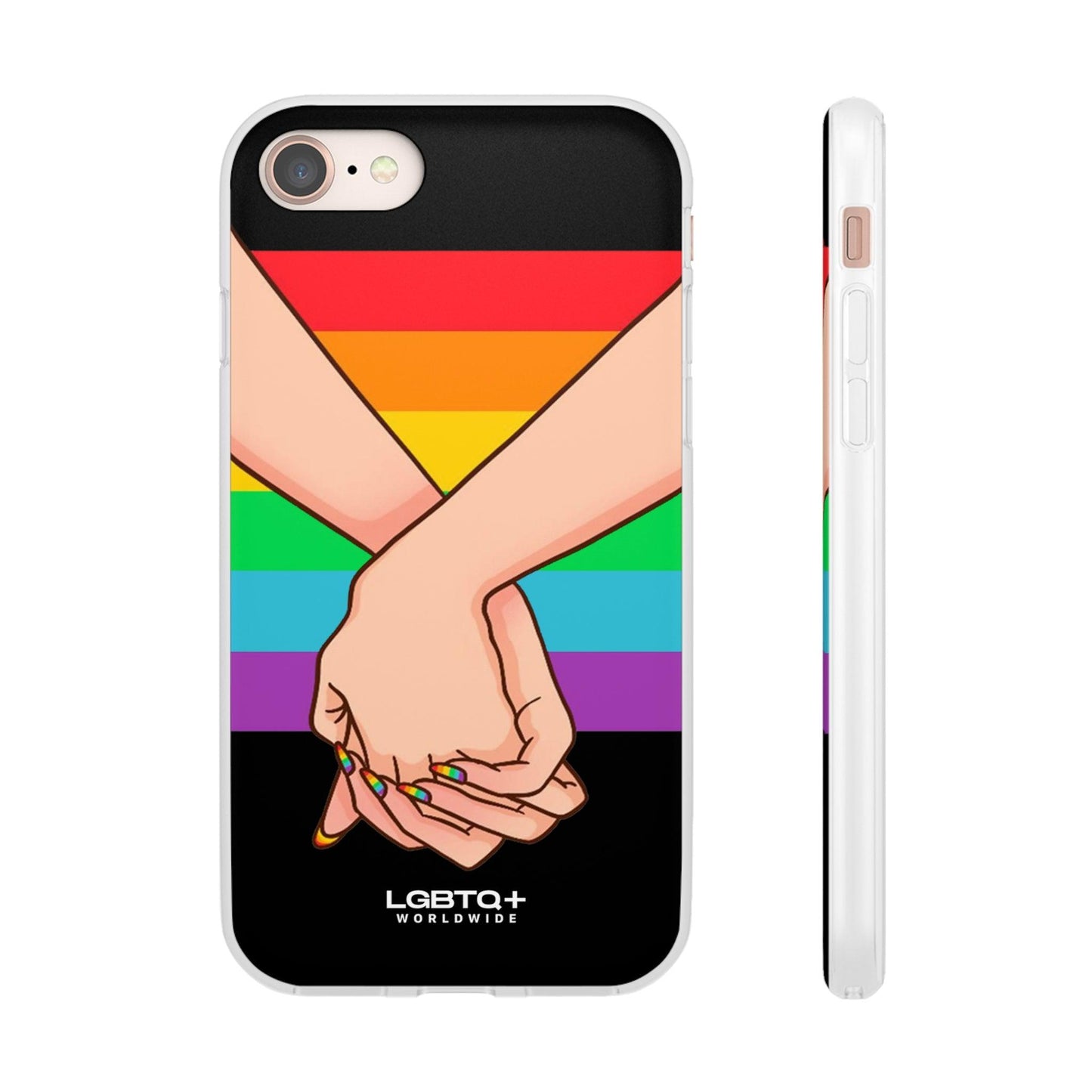 LGBTQWorldwide - ,,TOGETHER PRIDE" Flexible Handyhülle Accessories, Case, iPhone, iPhone Cases, Phone accessory, Phone Cases, Samsung Cases, silikon, Valentine's Day promotion lgbtq Bekleidung Accessoires unisex Zubehör