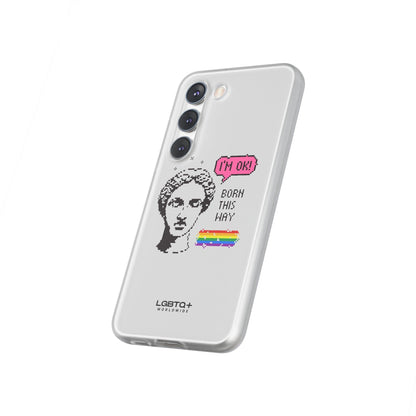 LGBTQWorldwide - ,,BORN THIS WAY" Flexible Handyhülle Accessories, Case, iPhone, iPhone Cases, Phone accessory, Phone Cases, Samsung Cases, silikon, Valentine's Day promotion lgbtq Bekleidung Accessoires unisex Zubehör