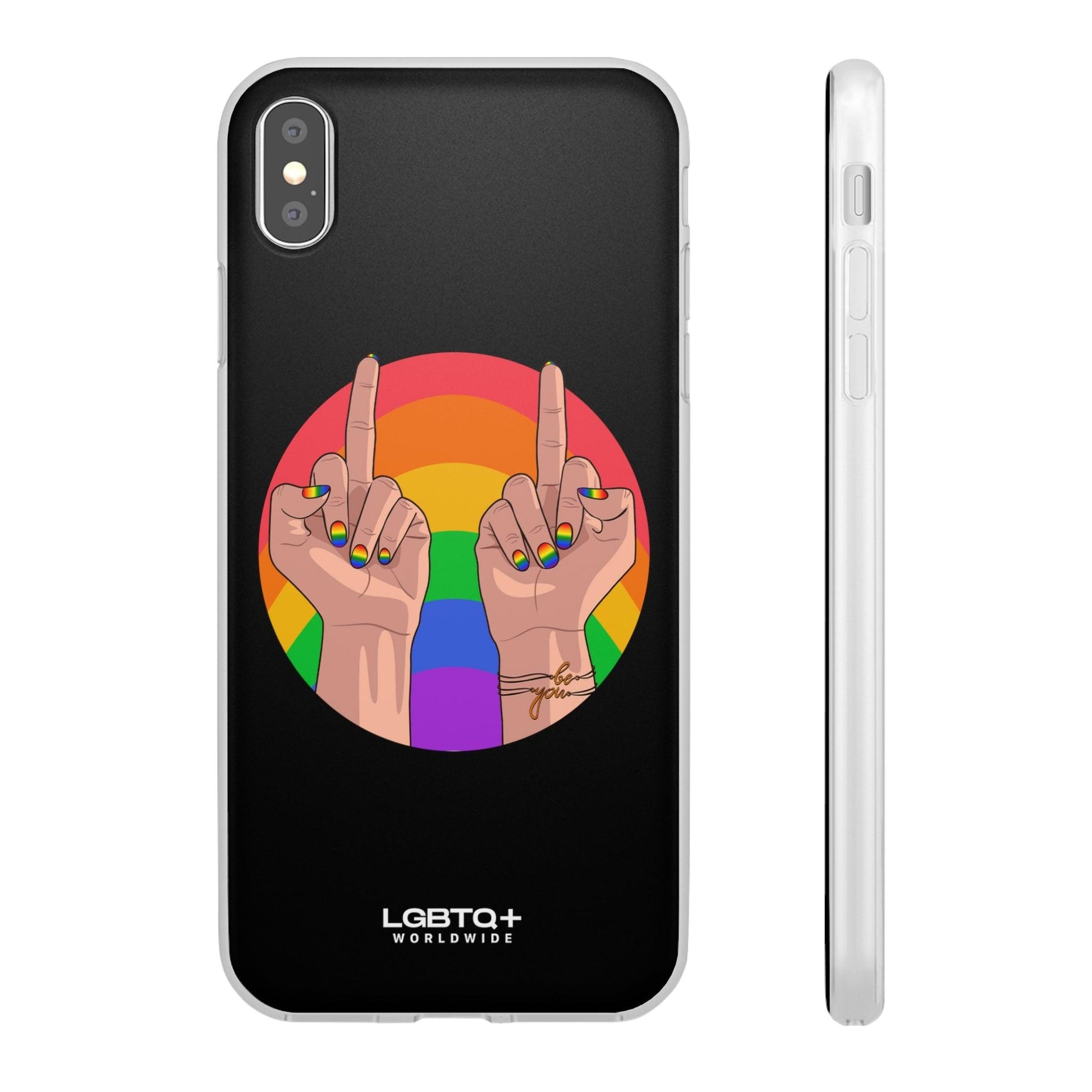 LGBTQWorldwide - ,,GIVE A FUCK" Flexible Handyhülle Accessories, Case, iPhone, iPhone Cases, Phone accessory, Phone Cases, Samsung Cases, silikon, Valentine's Day promotion lgbtq Bekleidung Accessoires unisex Zubehör