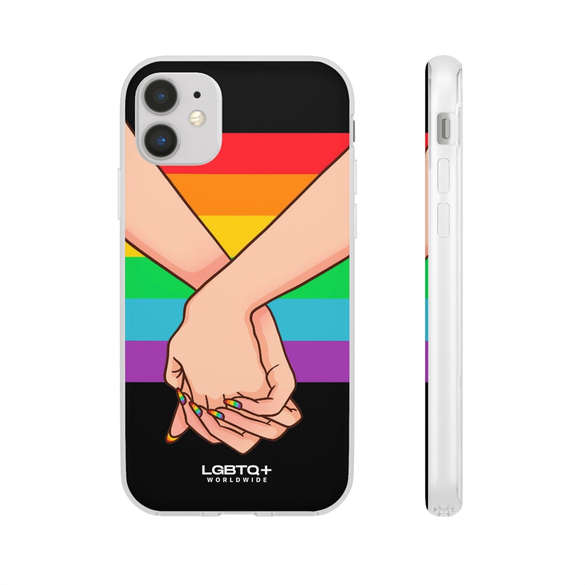 LGBTQWorldwide - ,,TOGETHER PRIDE" Flexible Handyhülle Accessories, Case, iPhone, iPhone Cases, Phone accessory, Phone Cases, Samsung Cases, silikon, Valentine's Day promotion lgbtq Bekleidung Accessoires unisex Zubehör