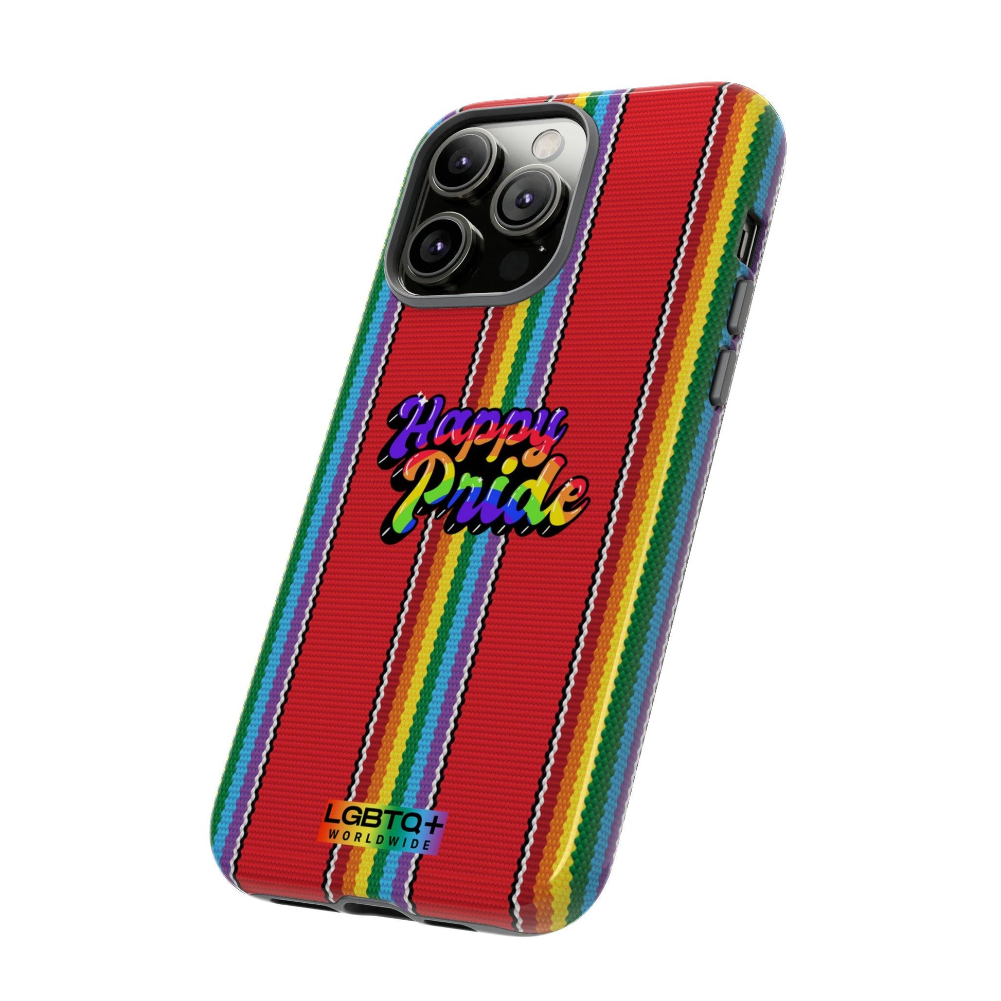 LGBTQWorldwide - ,,HAPPY PRIDE" Doppelgehäuse Handyhülle Accessories, Glossy, iPhone Cases, Matte, Phone accessory, Phone Cases, Samsung Cases, Thermo, Valentine's Day Picks lgbtq Bekleidung Accessoires unisex Zubehör