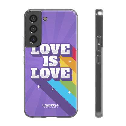 LGBTQWorldwide - ,,LOVE IS LOVE" Flexible Handyhülle Accessories, Case, iPhone, iPhone Cases, Phone accessory, Phone Cases, Samsung Cases, silikon, Valentine's Day promotion lgbtq Bekleidung Accessoires unisex Zubehör