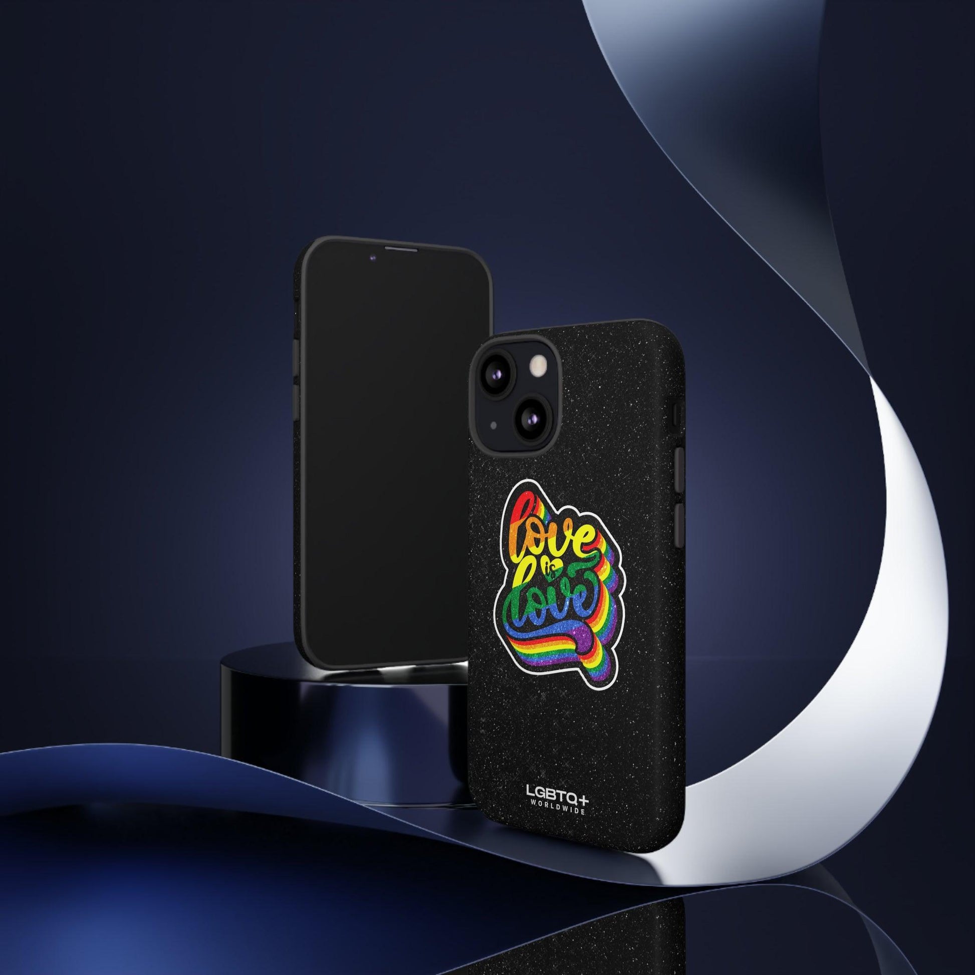 LGBTQWorldwide - ,,LOVE IS LOVE" Doppelgehäuse Handyhülle Accessories, Glossy, iPhone Cases, Matte, Phone accessory, Phone Cases, Samsung Cases, Thermo, Valentine's Day Picks lgbtq Bekleidung Accessoires unisex Zubehör