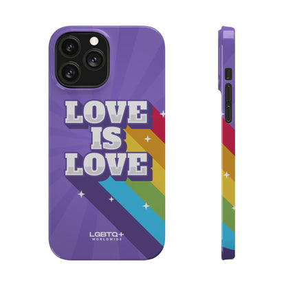 LGBTQWorldwide - ,,LOVE IS LOVE" Handyhülle Accessories, Back-to-School, card, Glossy, iPhone, iPhone Cases, Phone accessory, Phone Cases, Samsung Cases, Slim lgbtq Bekleidung Accessoires unisex Zubehör